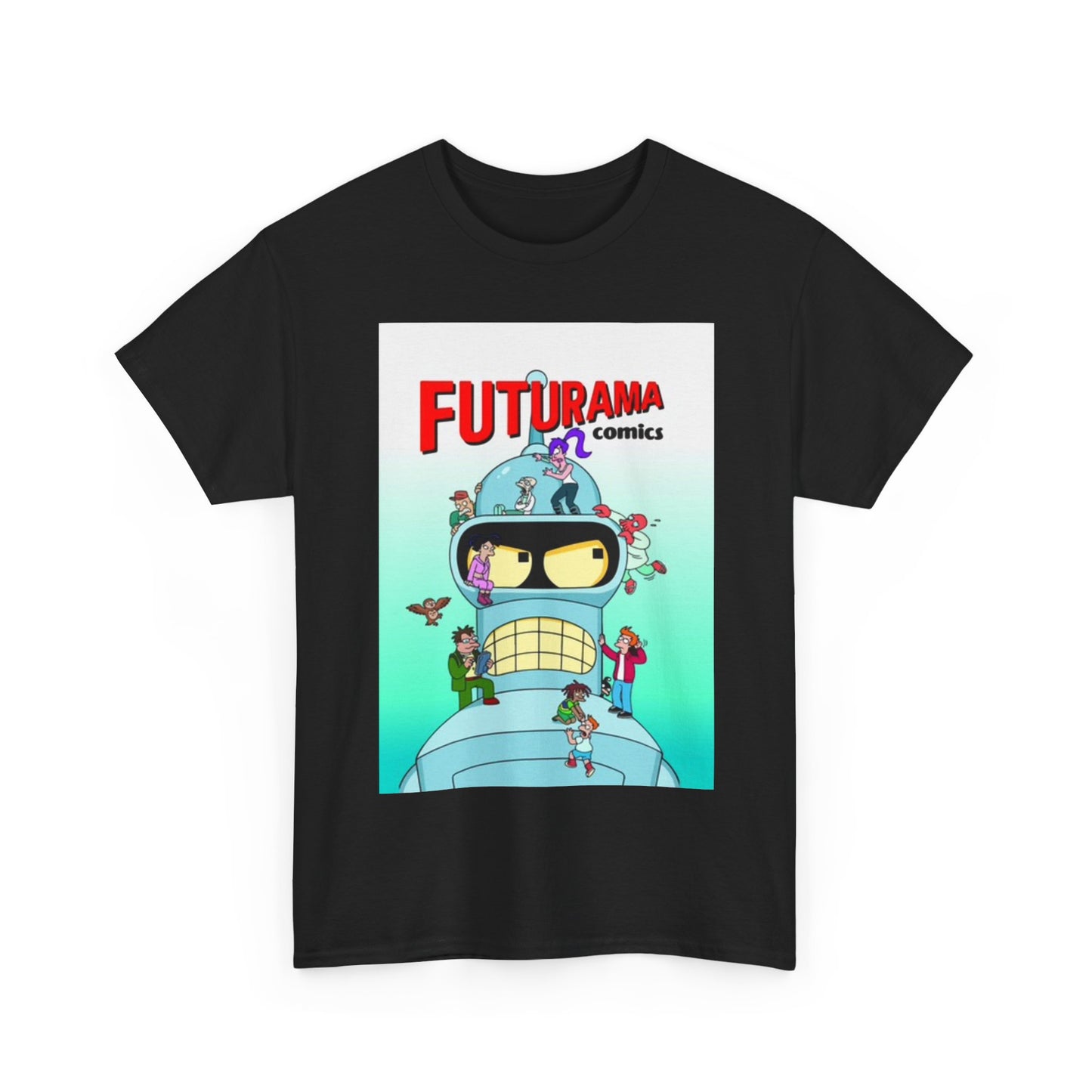 Futurama Shirt Bender Tv Series Graphic Funny Cartoon Unisex Heavy Cotton Tee