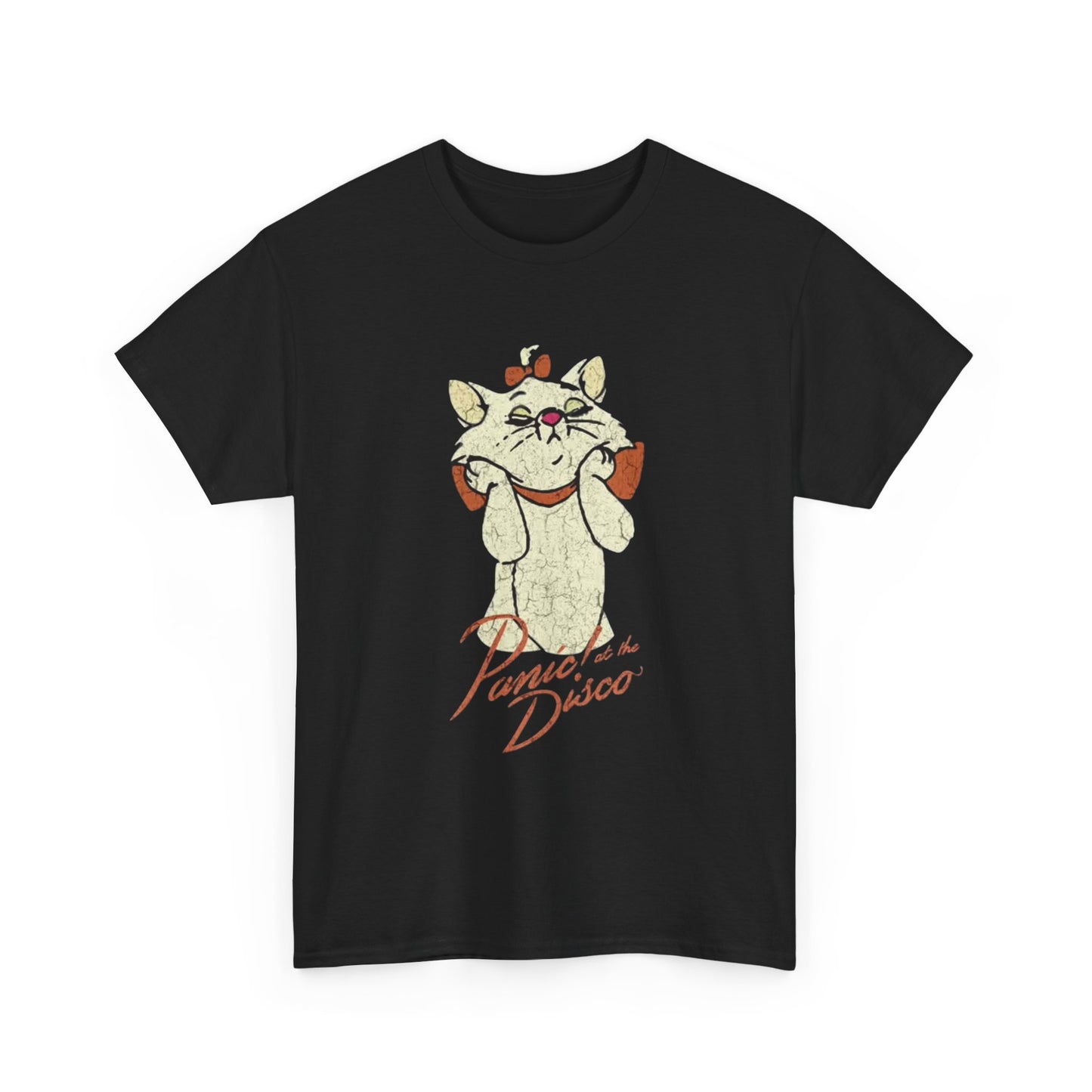 T-shirt vintage cat kitten graphic art punk Heavy Cotton Tee