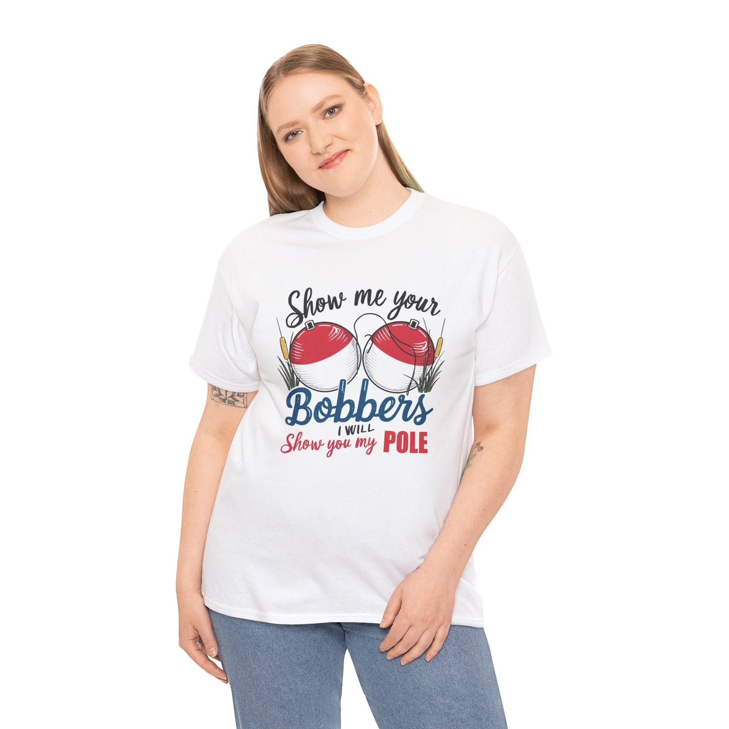 Funny Fishing Sex Jokes Graphic T Shirt Men's Heavy Cotton Tee