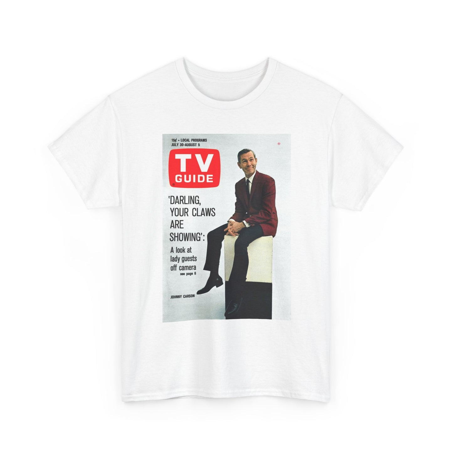 Johnny Carson T Shirt Vintage Late Night Graphic Retro Unisex Heavy Cotton Tee