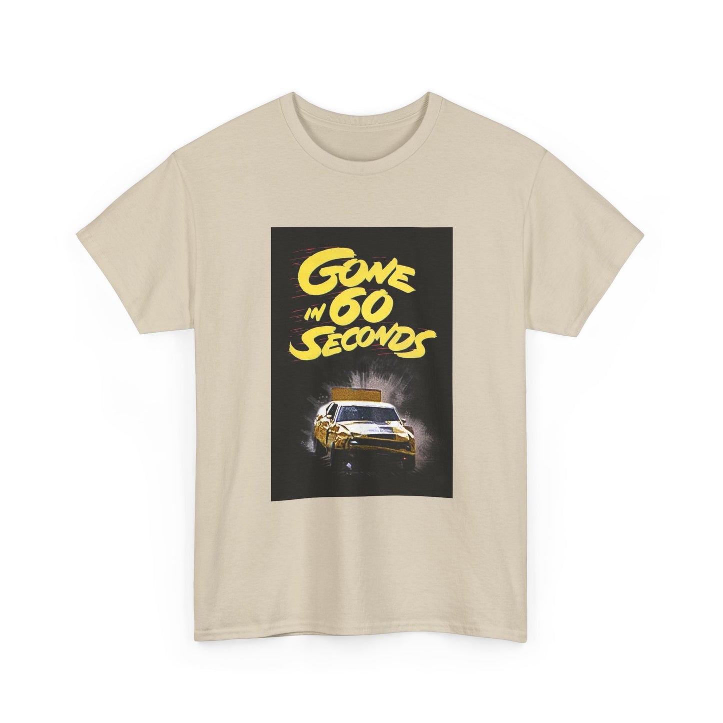 Gone in 60 Seconds Tshirt Vintage Ford Mustang Retro Poster Unisex Heavy Cotton