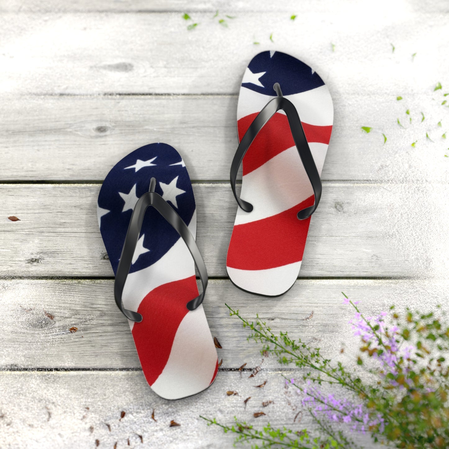 American Flag Beach Sandals, Slides for Summer, Flip Flops, Water Resistant