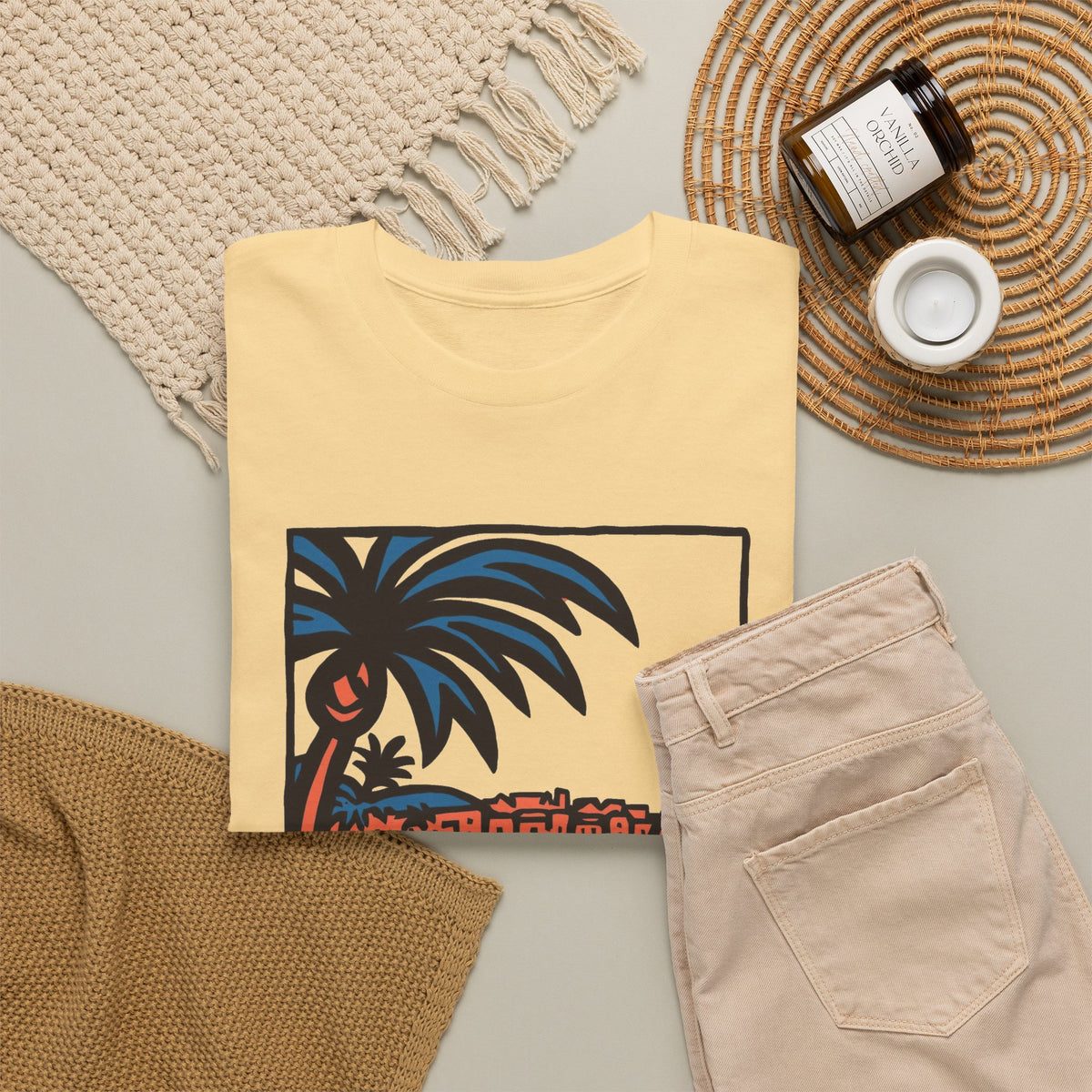 Dominican Republic Beach Graphic T Shirt Men's Heavy Cotton Tee