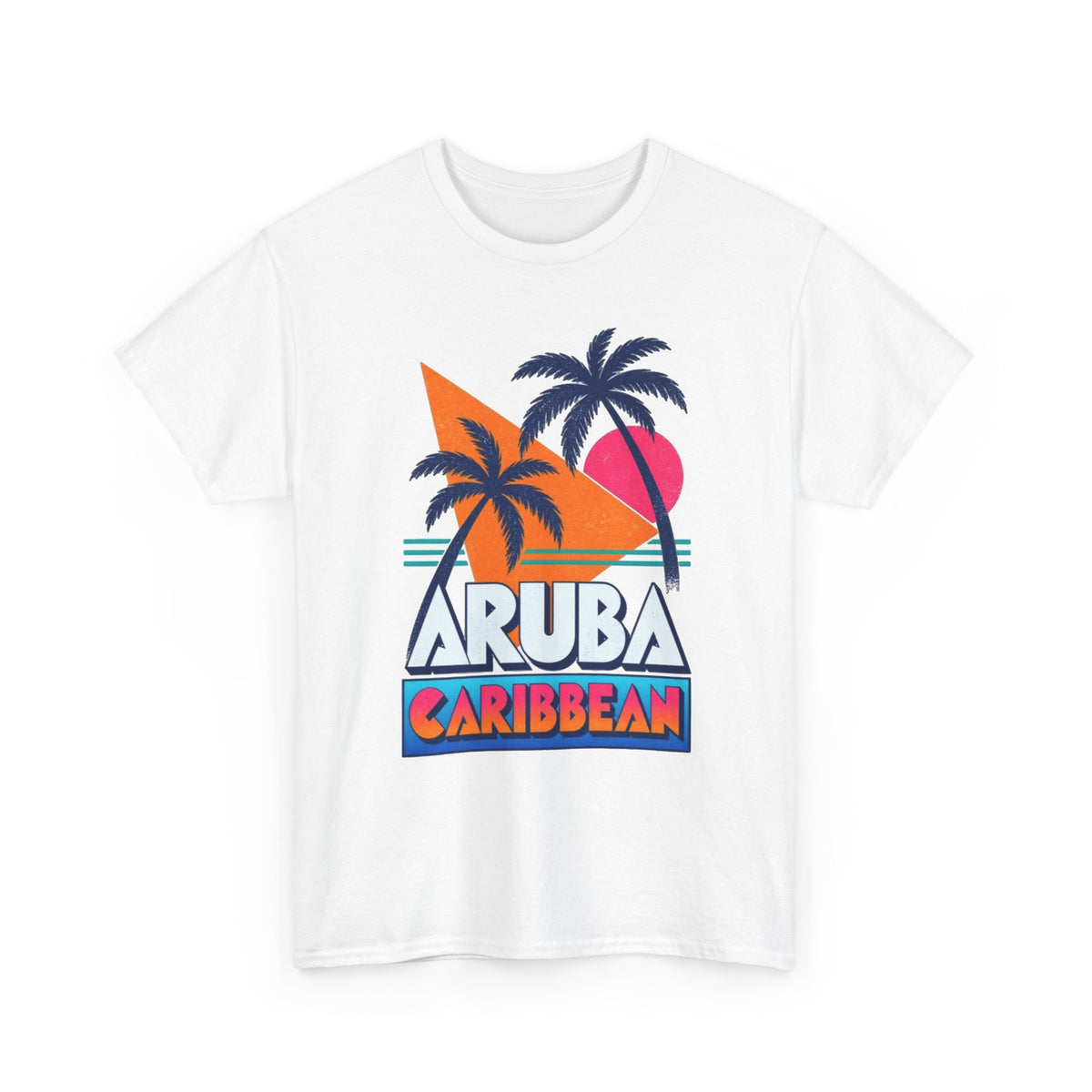 Aruba Caribbean Palm Tree Graphic T-Shirt Men's Graphic Tee