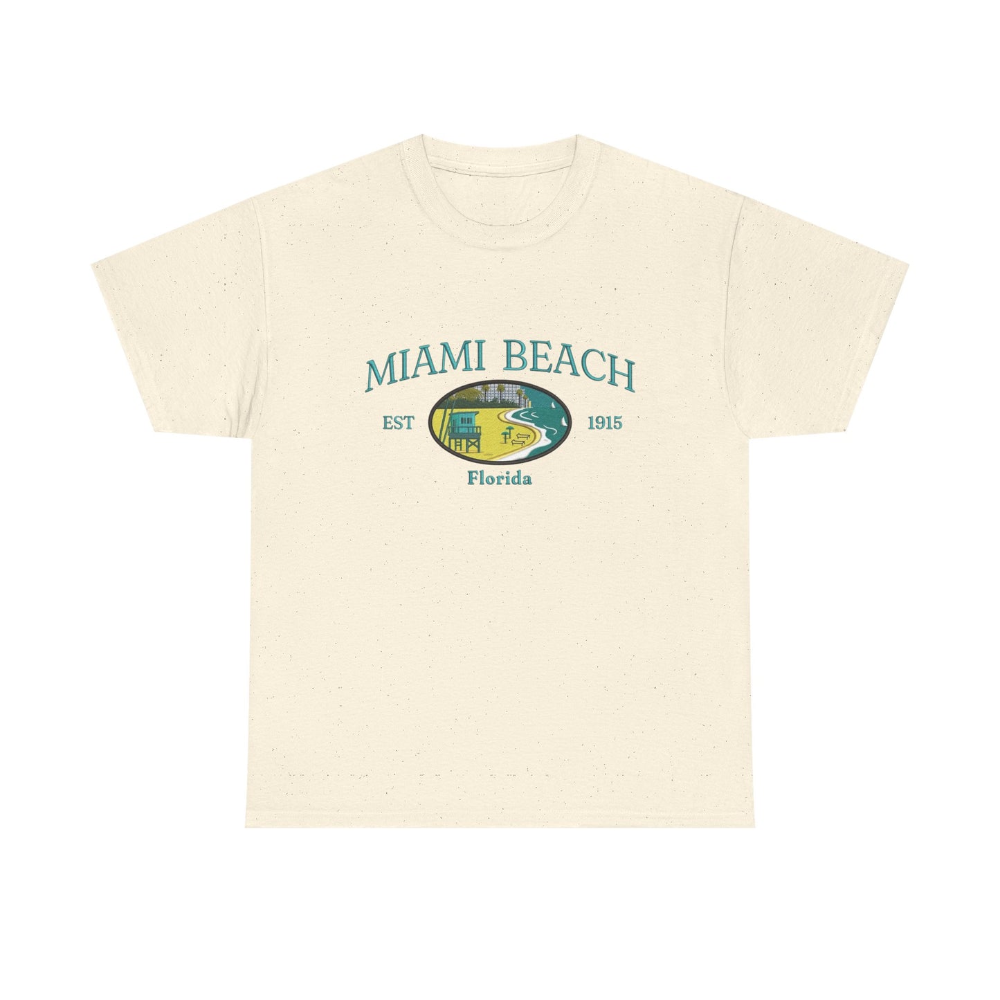 Miami Beach Florida Graphic T Shirt NEW Unisex Heavy Cotton Tee