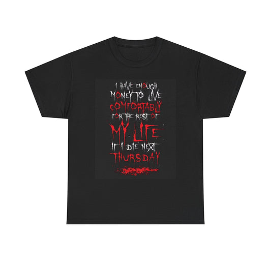 No Money Funny Graphic T Shirt Jokes Unisex Heavy Cotton Tee