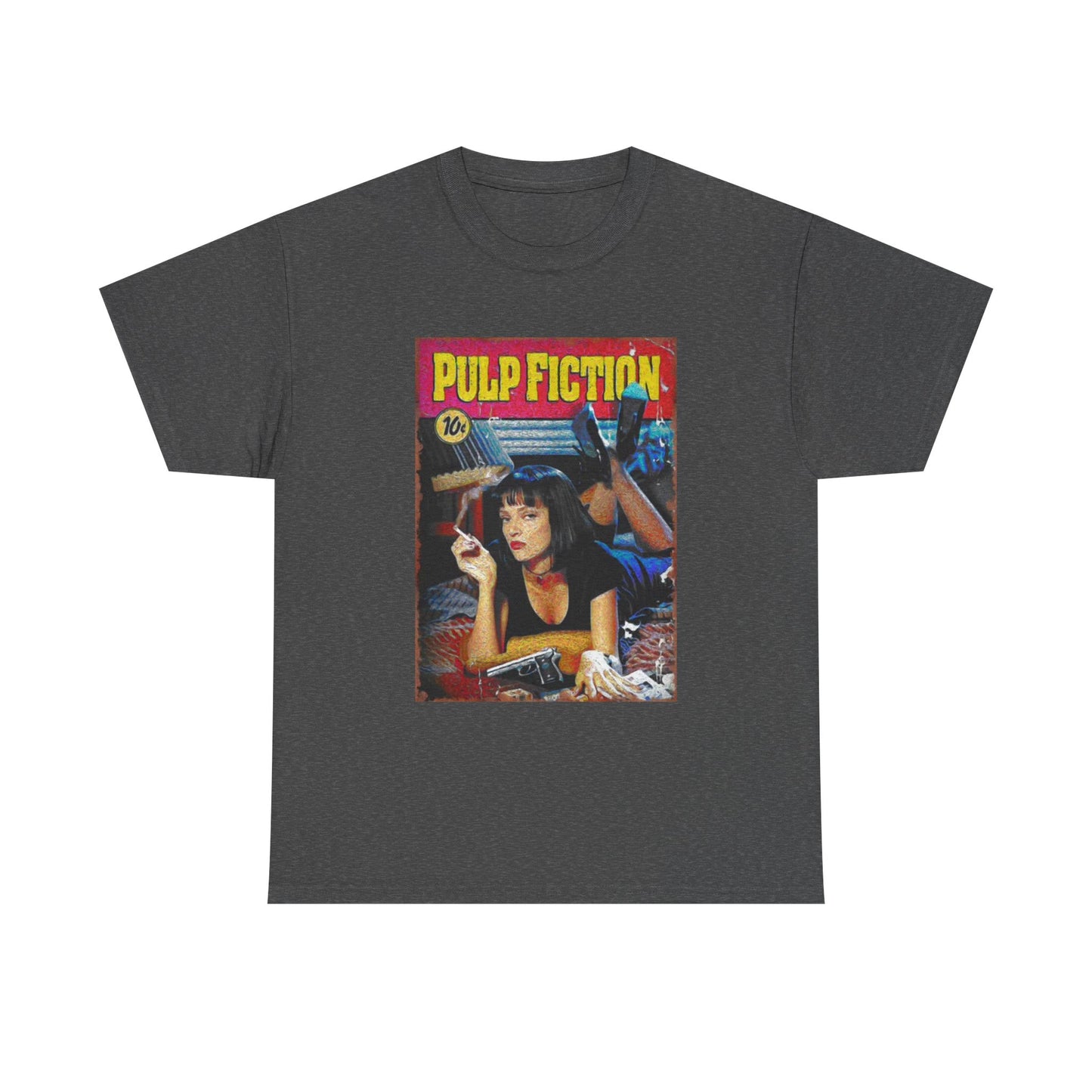 Pulp fiction T-shirt vintage graphic retro movie poster Unisex Heavy Cotton Tee
