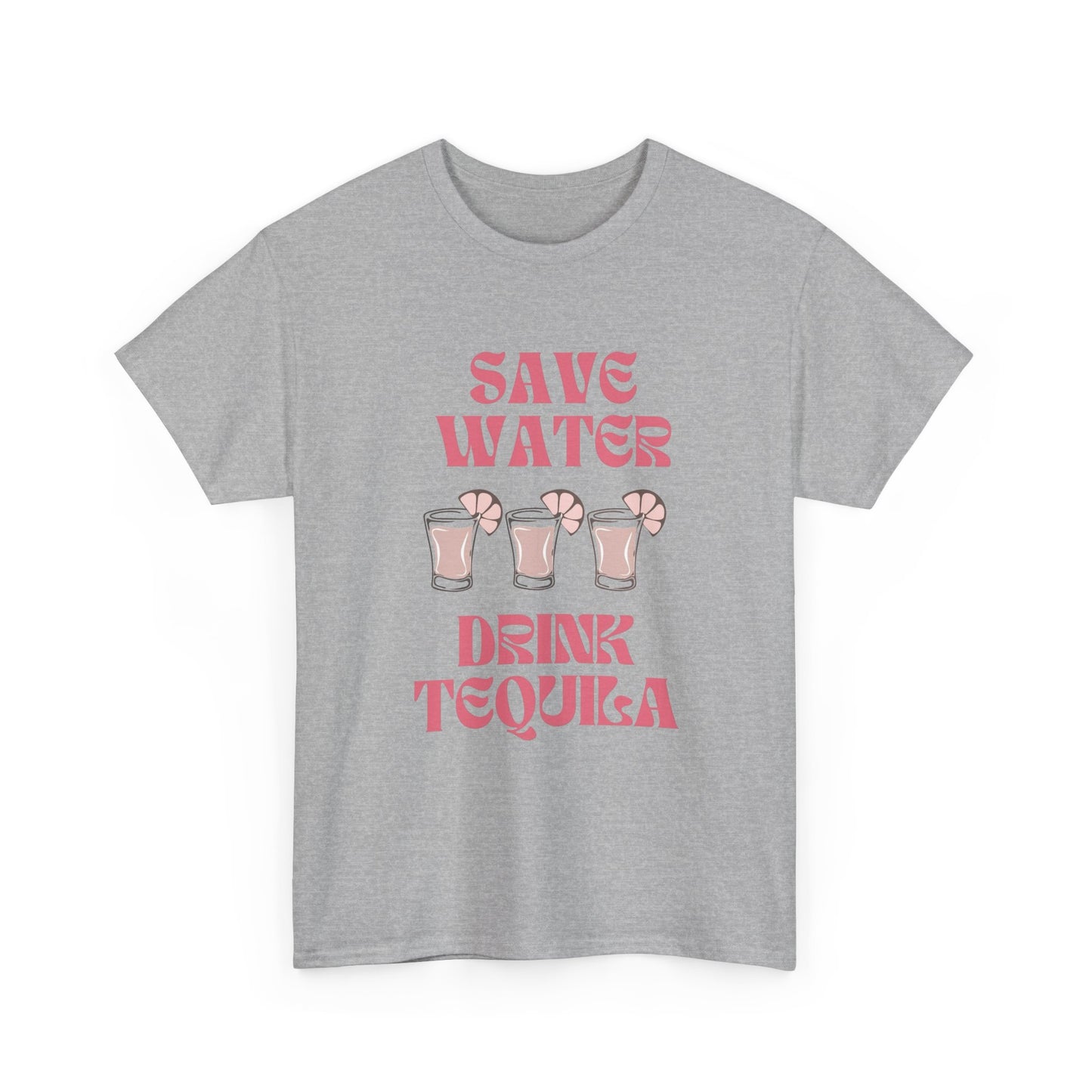 Save Water Drink Tequila Funny Graphic T Shirt NEW Adult Regular Sizing Tee