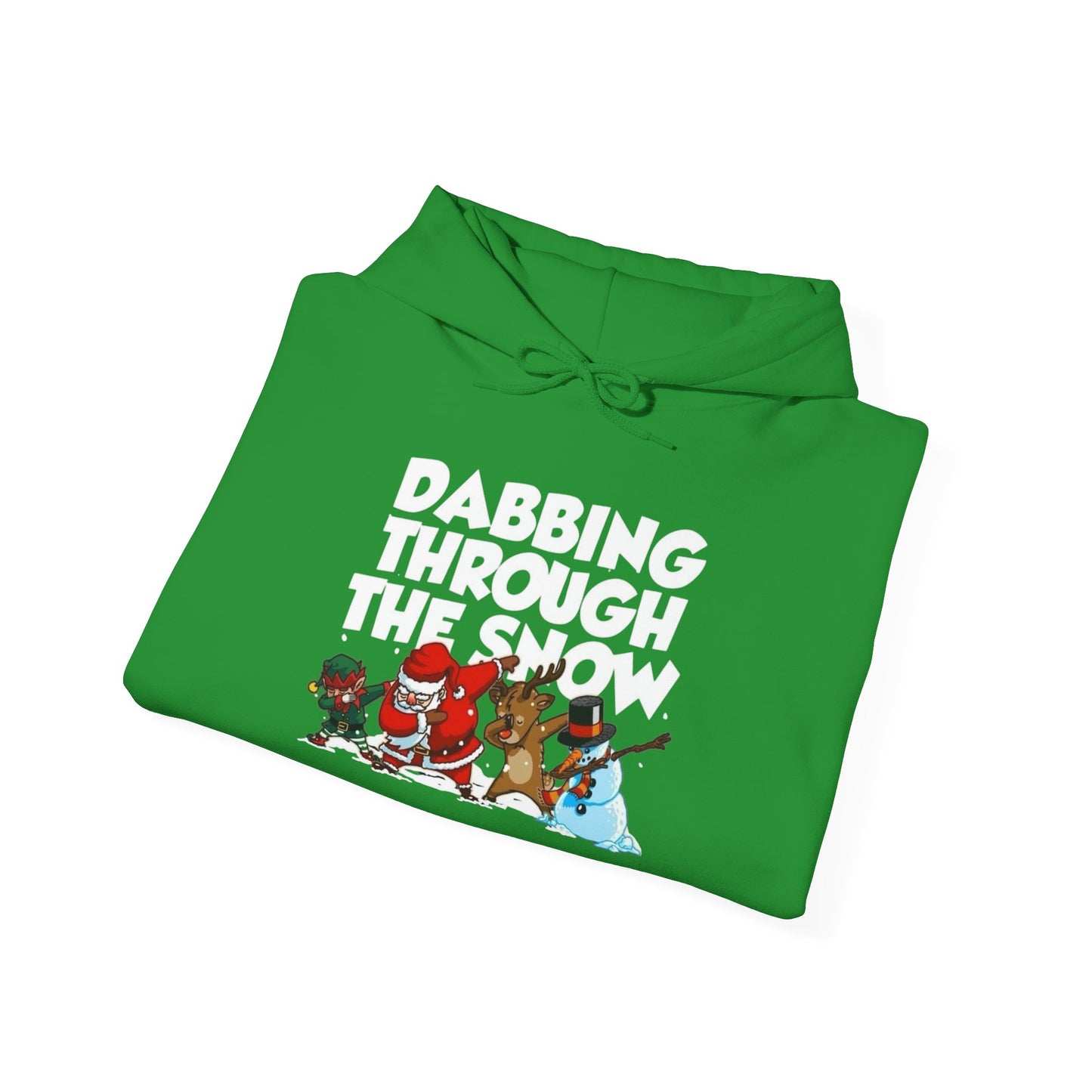 Dabbing Through The Snow Christmas Graphic Hoodie Heavy Blend™ Hooded Sweatshirt