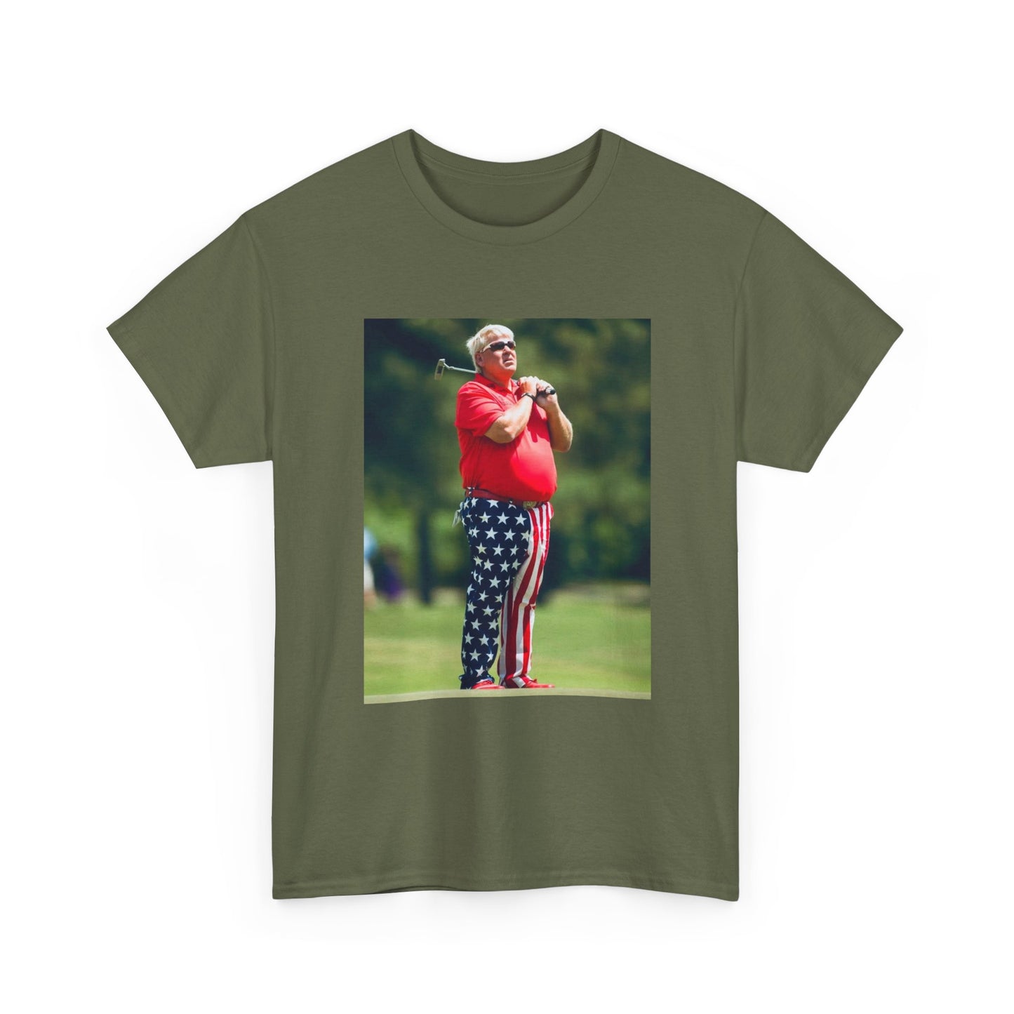 John Daly Tshirt Golf American Flag Masters Tiger woods Unisex Heavy Cotton Tee
