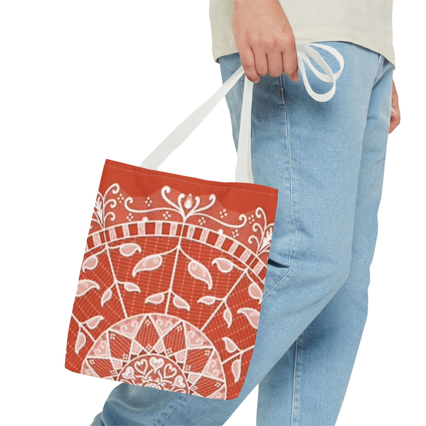 Orange And White Multi Color BRAND NEW MODERN Tote Bag (AOP)