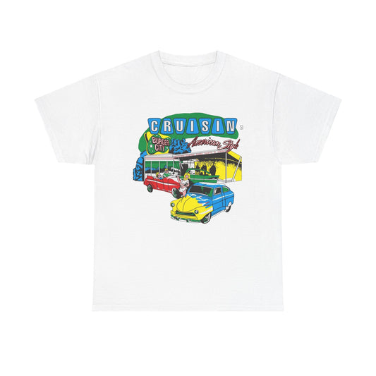 Cruise In Vintage Nostalgia Graphic T-Shirt Unisex Heavy Cotton Tee Gift NEW