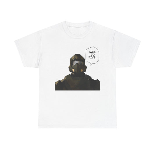 Hell Divers Ill Dive Gaming Graphic T Shirt Unisex Heavy Cotton Tee