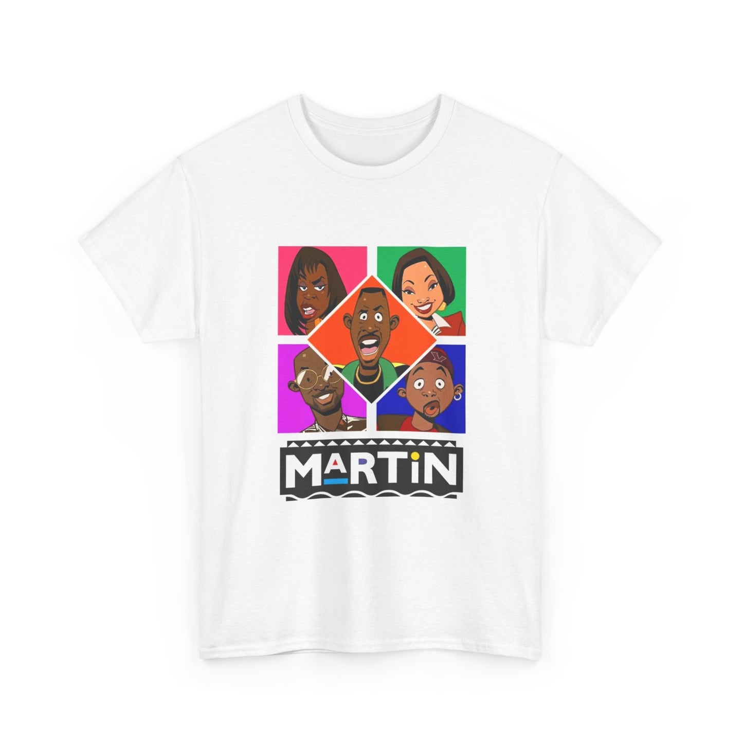 Martin Tv Series Tshirt Retro 90s Neon Comedy bet Unisex Heavy Cotton Tee