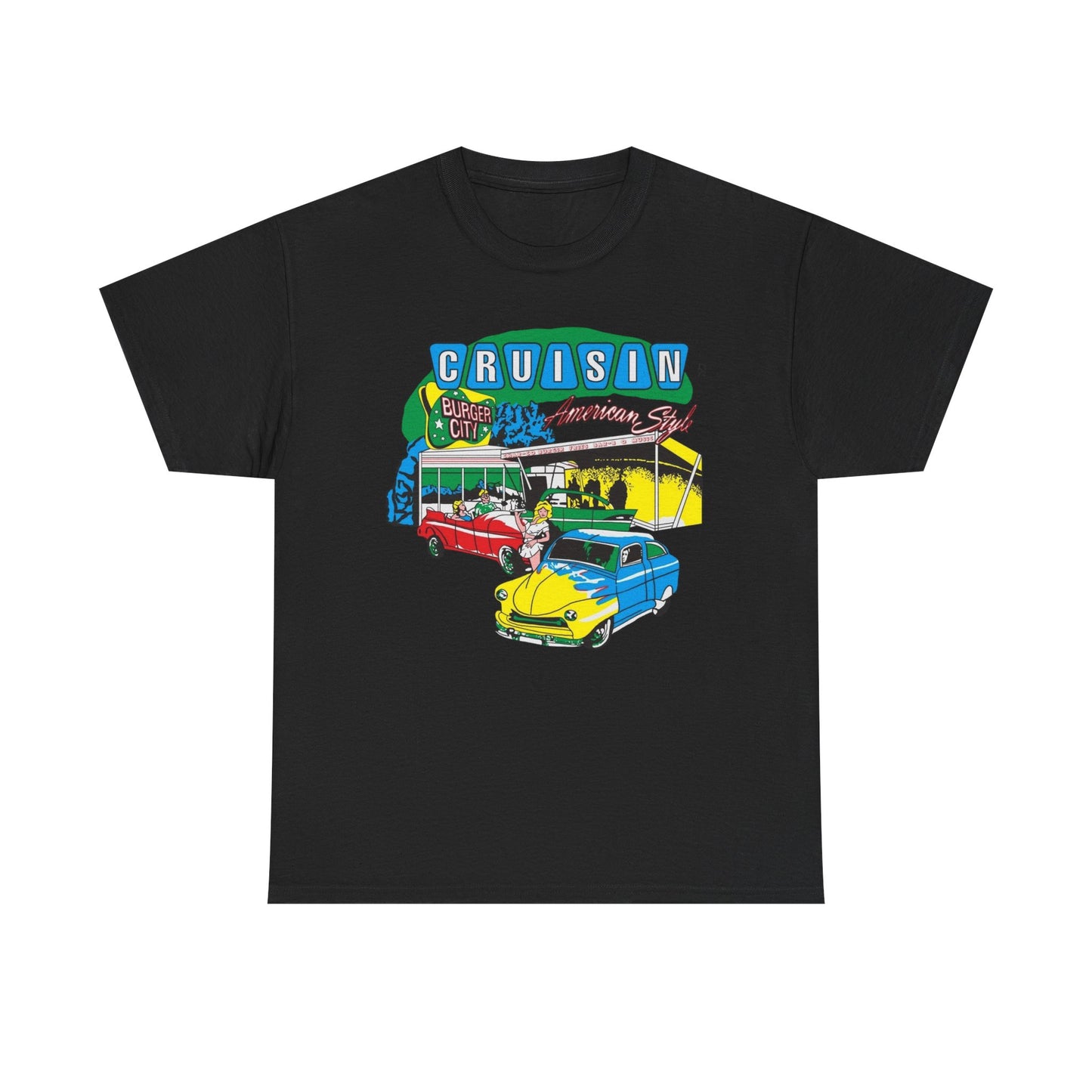 Cruise In Vintage Nostalgia Graphic T-Shirt Unisex Heavy Cotton Tee Gift NEW