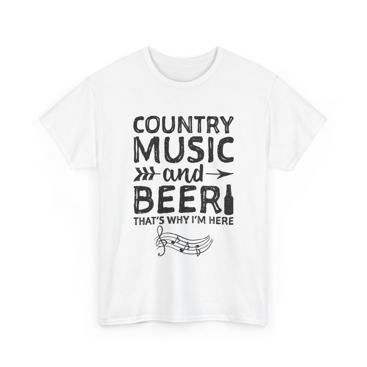 Country Music and Beer Tshirt Retro Comfy Unisex Heavy Cotton Tee