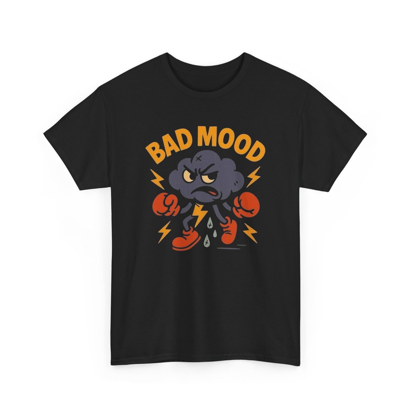 Bad Mood Boxing Gym Graphic T-Shirt Unisex Heavy Cotton Tee NEW