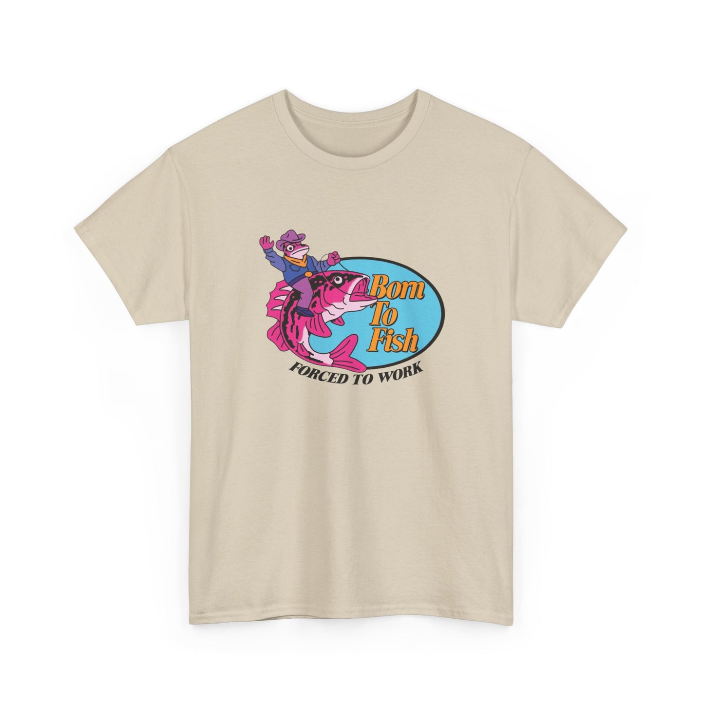 Born To Fish Graphic T Shirt NEW Adult Unisex Heavy Cotton Tee