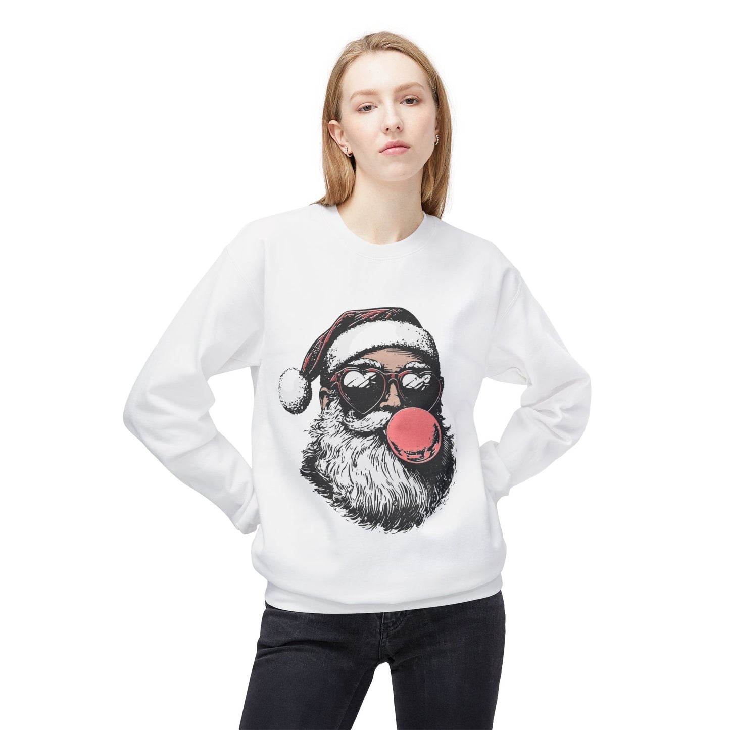 Santa Clause Holidays Sweater NEW Unisex Fleece Crewneck Sweatshirt