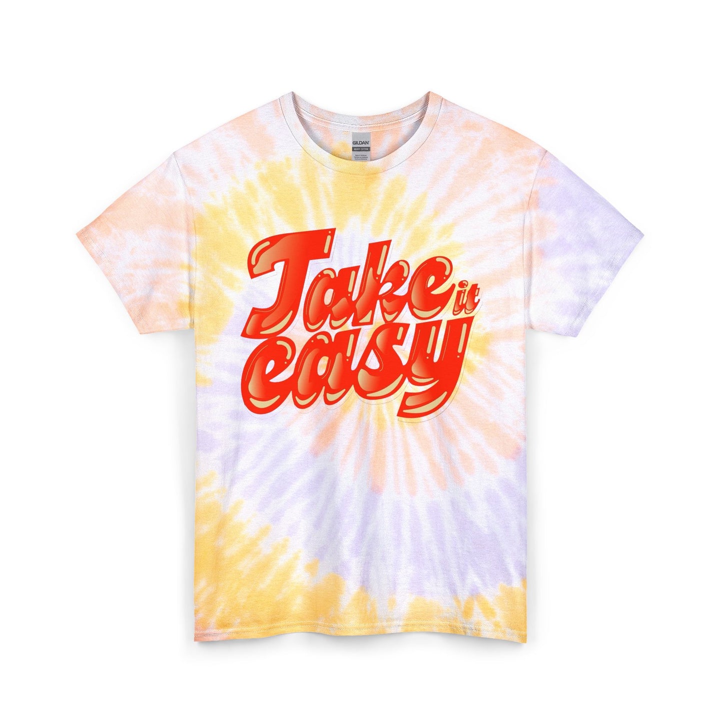 Take It Easy Graphic T Shirt Unisex Tie Dye Cotton Tee Gift