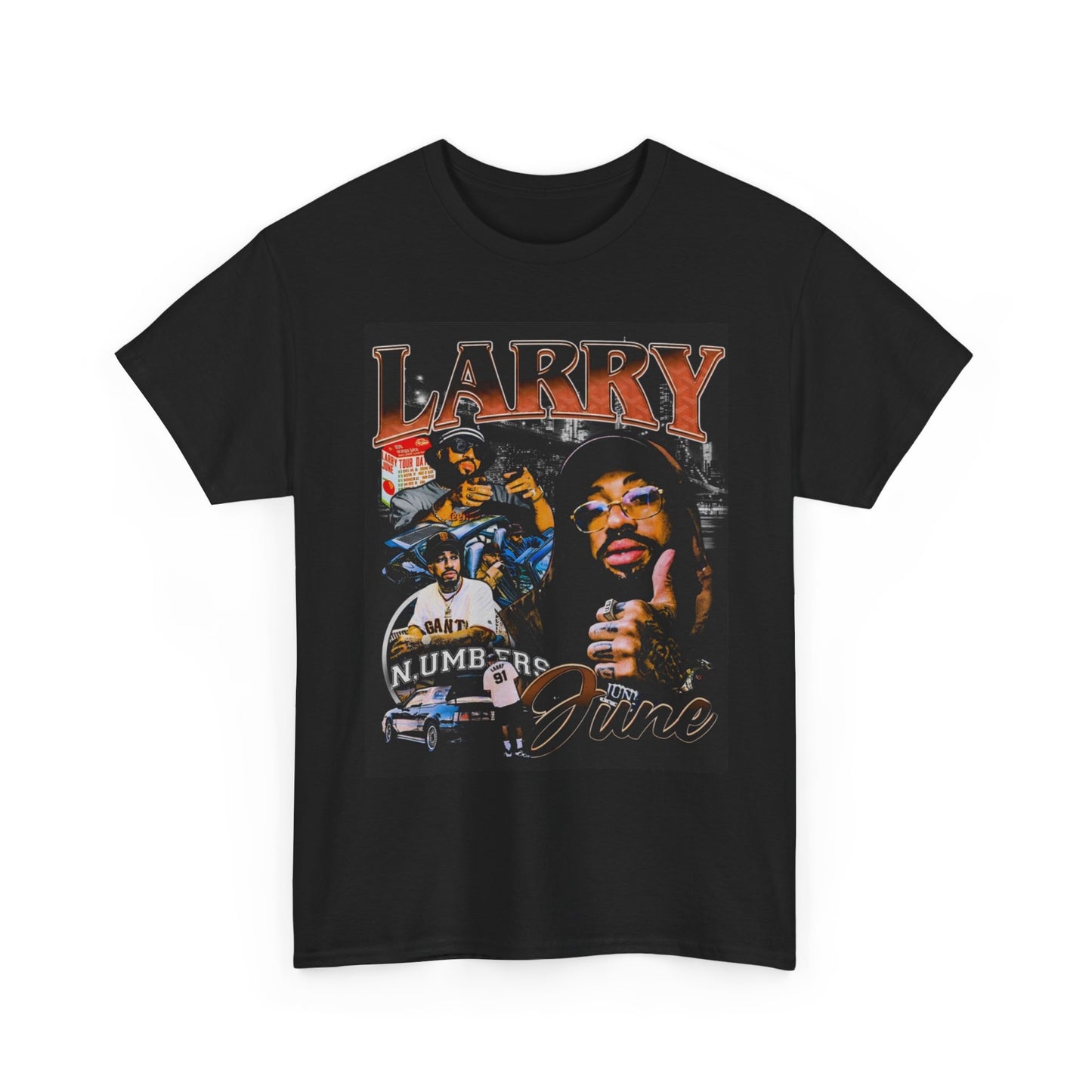 Larry June Graphic T Shirt Vintage Unisex Heavy Cotton Tee