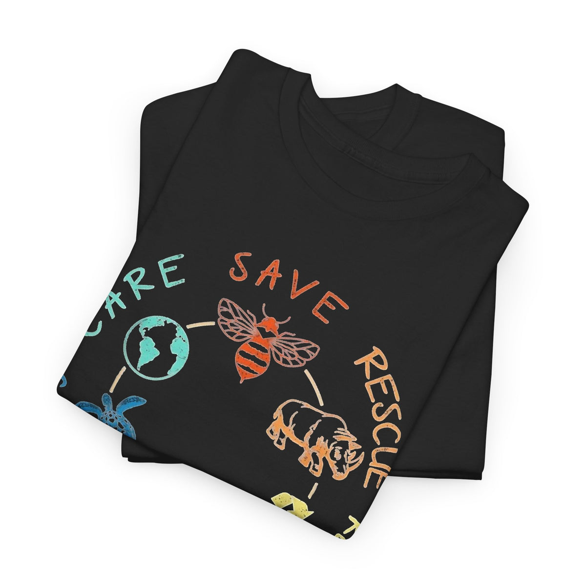 Clean Planet Graphic T Shirt Men's Retro Heavy Cotton Tee