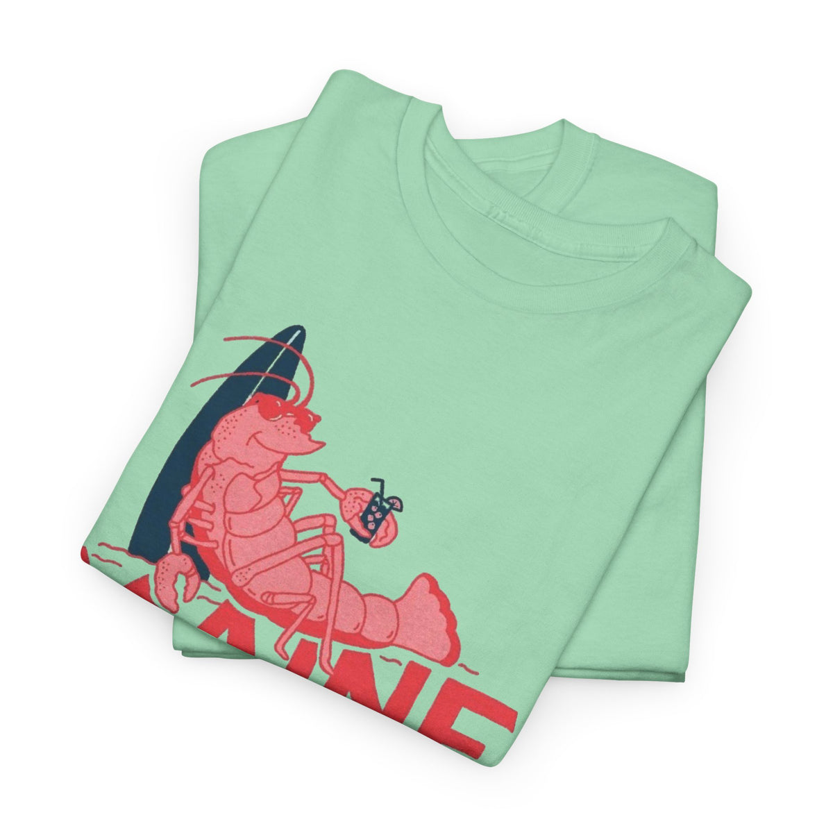 Maine York Beach Lobster Tee | Coastal Vacation Shirt Men's Graphic T Shirt
