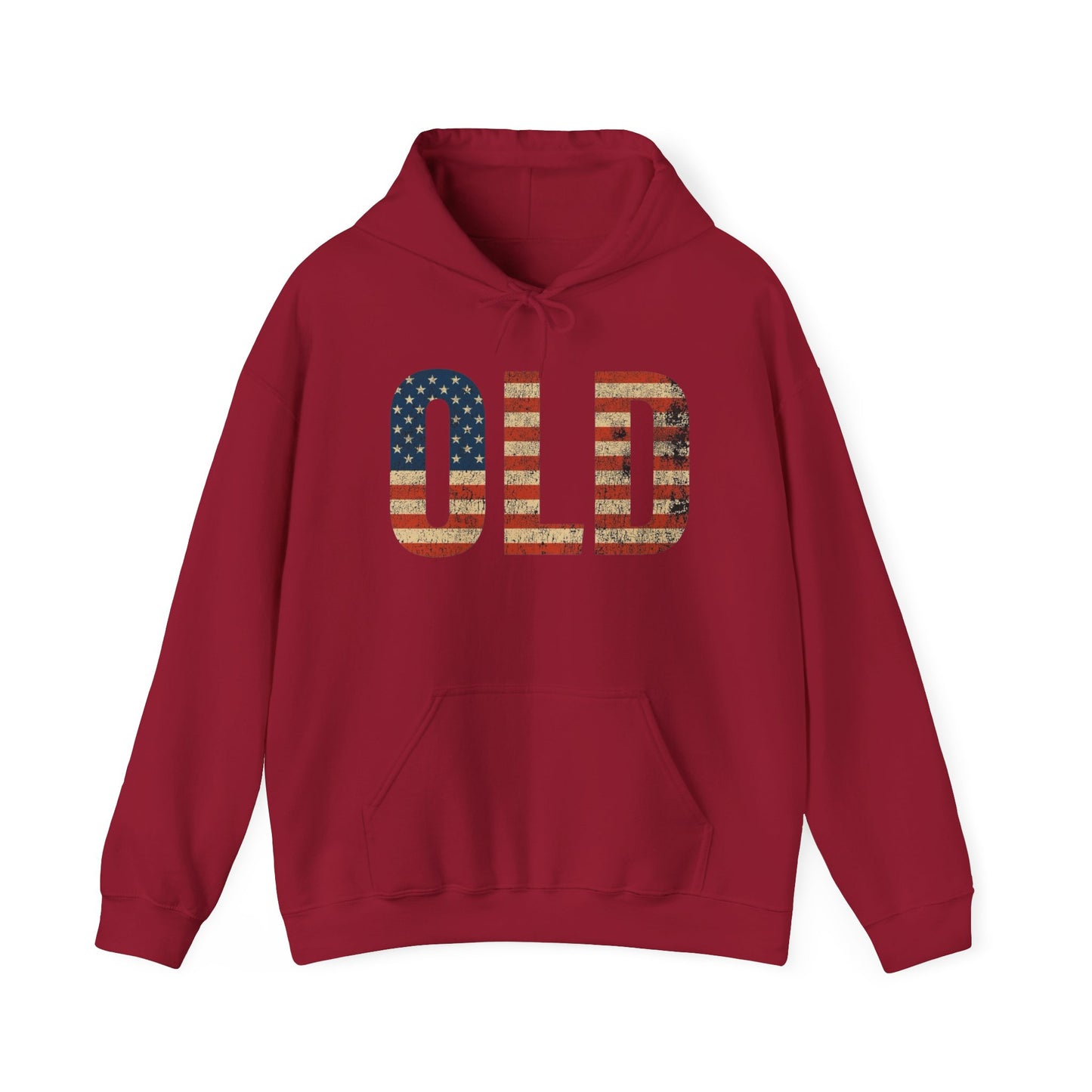 OLD American Flag Retro Graphic Hoodie Men's Heavy Blend™ Hooded Sweatshirt