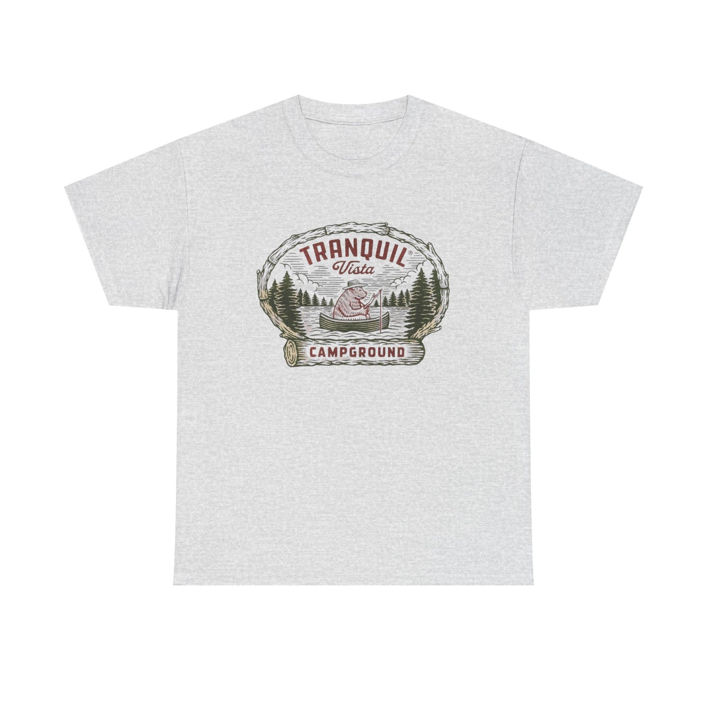 Tranquil Camp Ground Graphic T Shirt Unisex Heavy Cotton Tee
