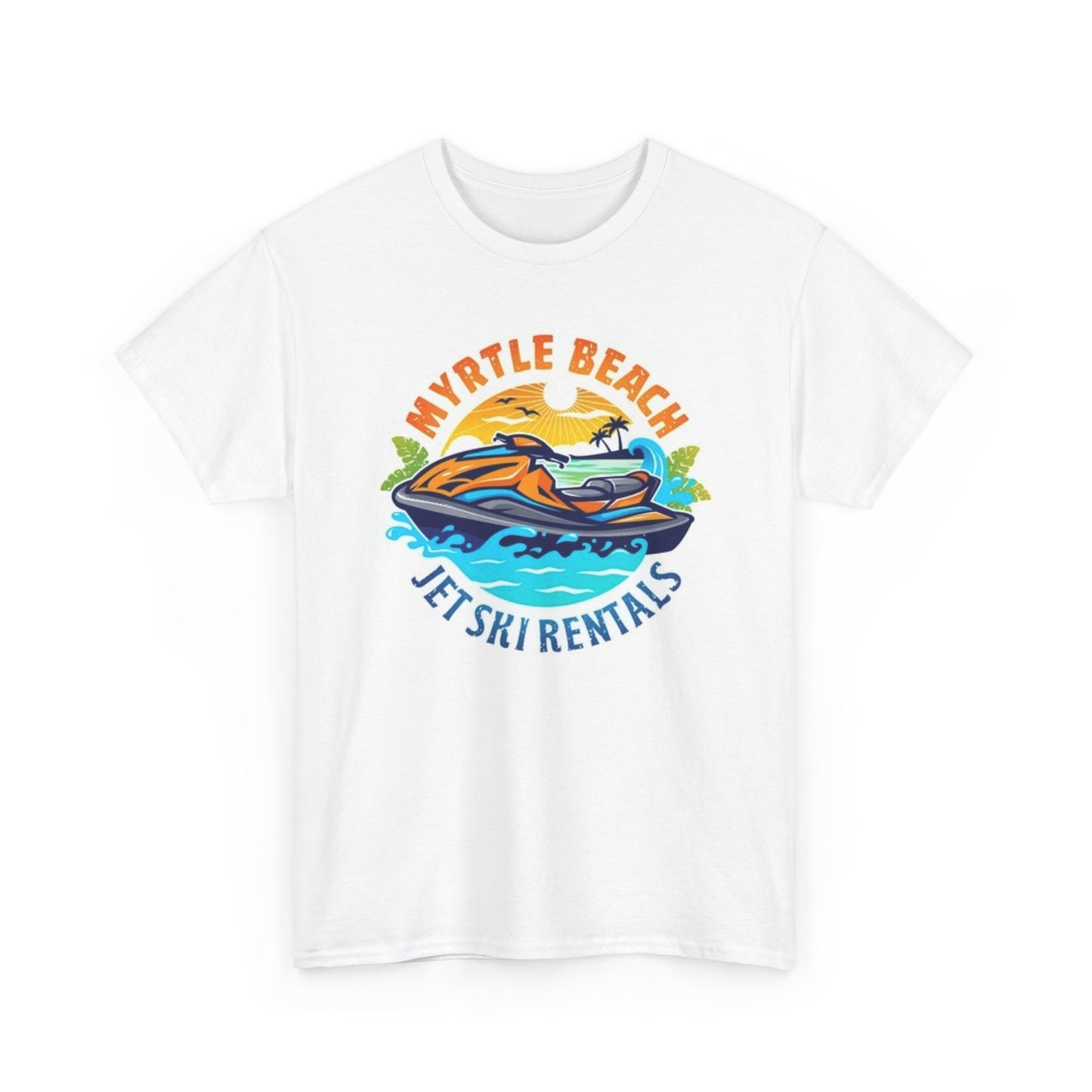 Myrtle Beach Jet Ski Rentals T Shirt Graphic Unisex Heavy Cotton Tee