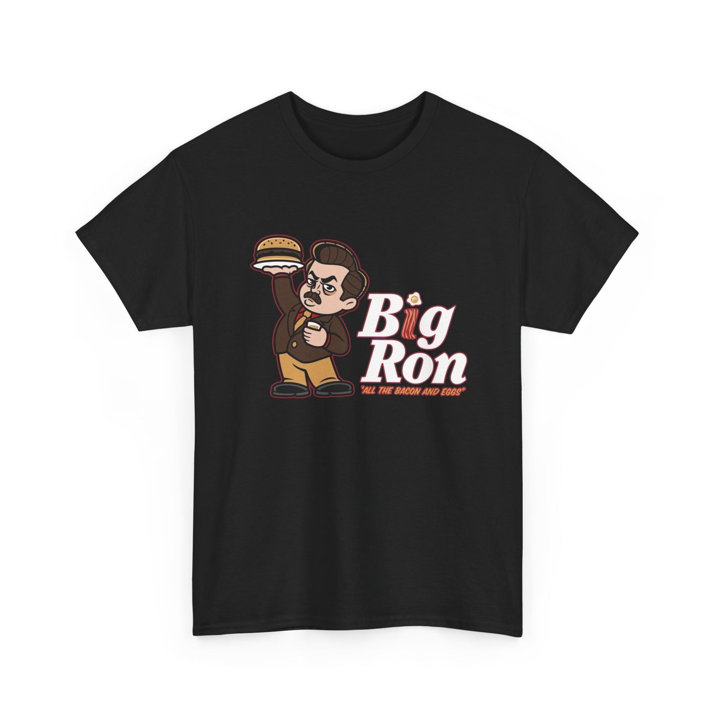 Big Ron Parks And Recreation Funny Graphic T Shirt Unisex Heavy Cotton Tee