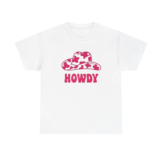 Cowgirl howdy vintage pink womens Texas cowboy Unisex Heavy Cotton Tee