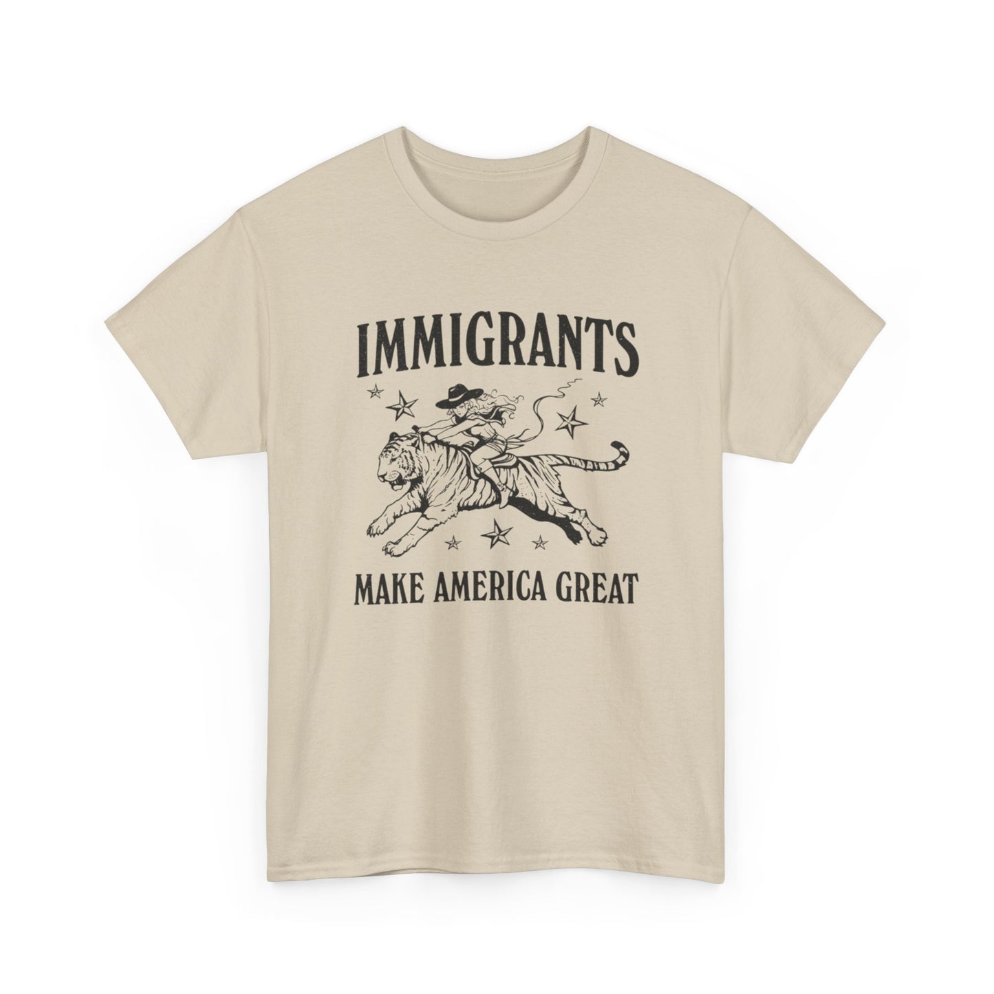 Immigrants Make America Great  Graphic T Shirt Unisex Heavy Cotton Tee