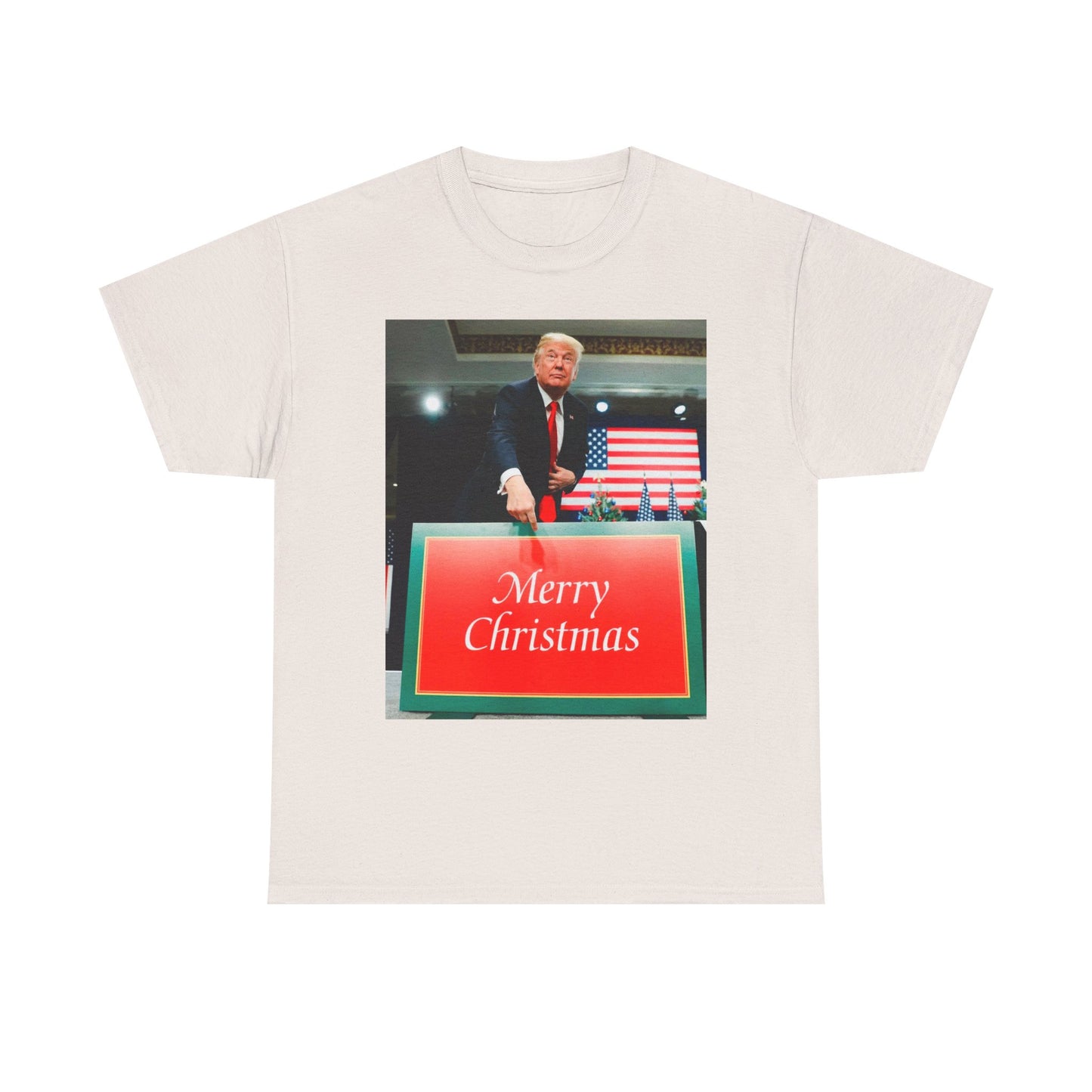 Trump Merry Christmas T Shirt Funny Holidays Graphic Unisex Heavy Cotton Tee3