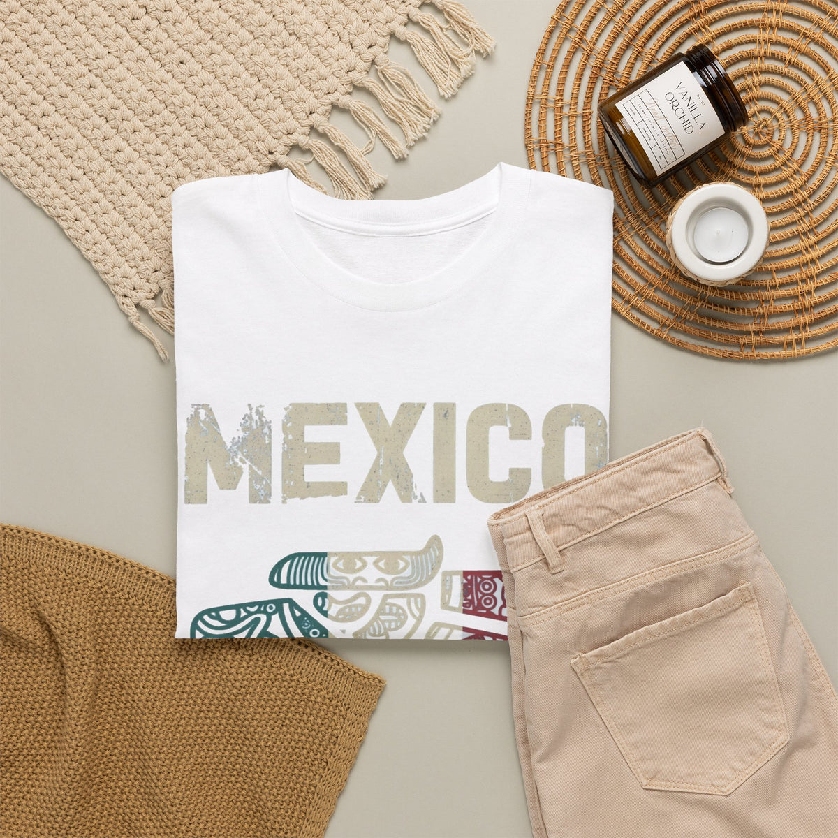 Mexico Flag Graphic T-Shirt Men's Graphic Tee retro