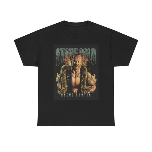 Stone Cold Steve Austin Graphic T Shirt Vintage Wrestling 90s Heavy Cotton Tee