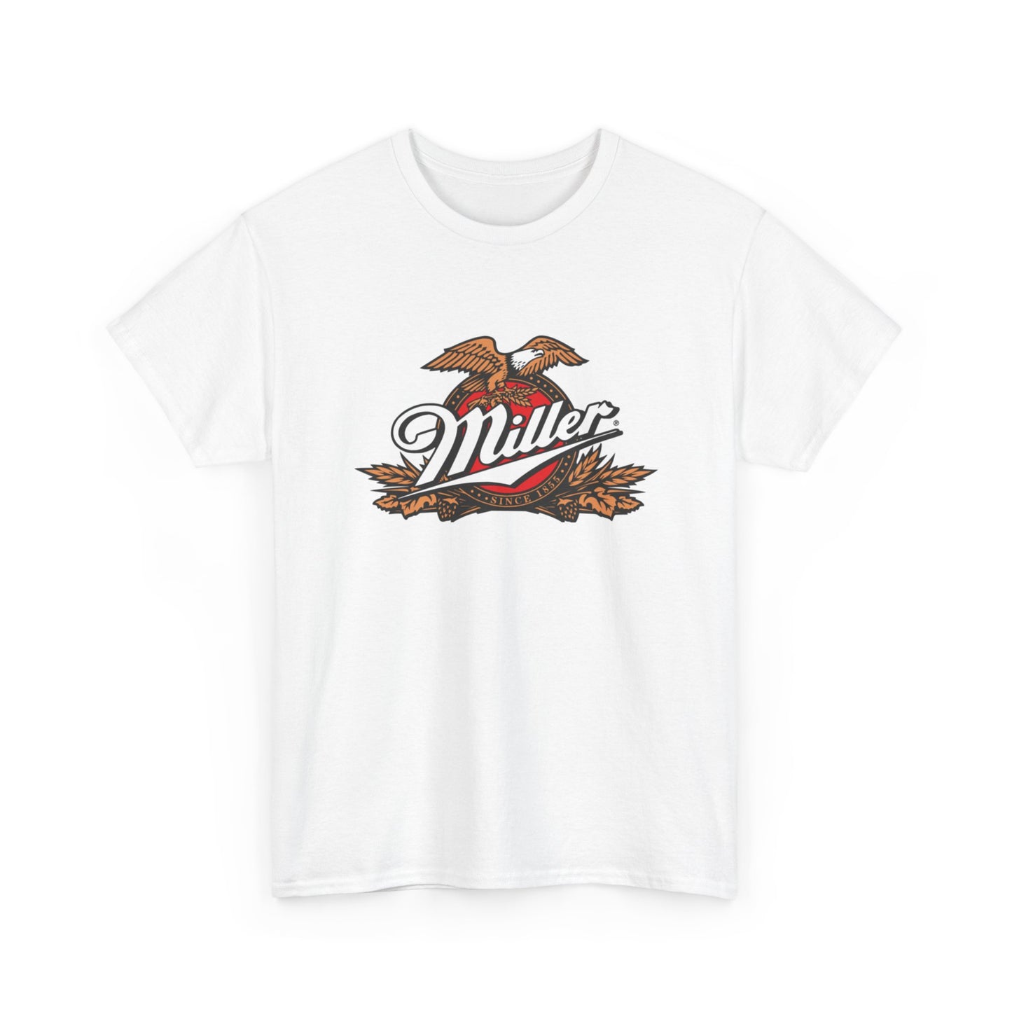 Miller Beer Graphic T Shirt Retro Unisex Heavy Cotton Tee