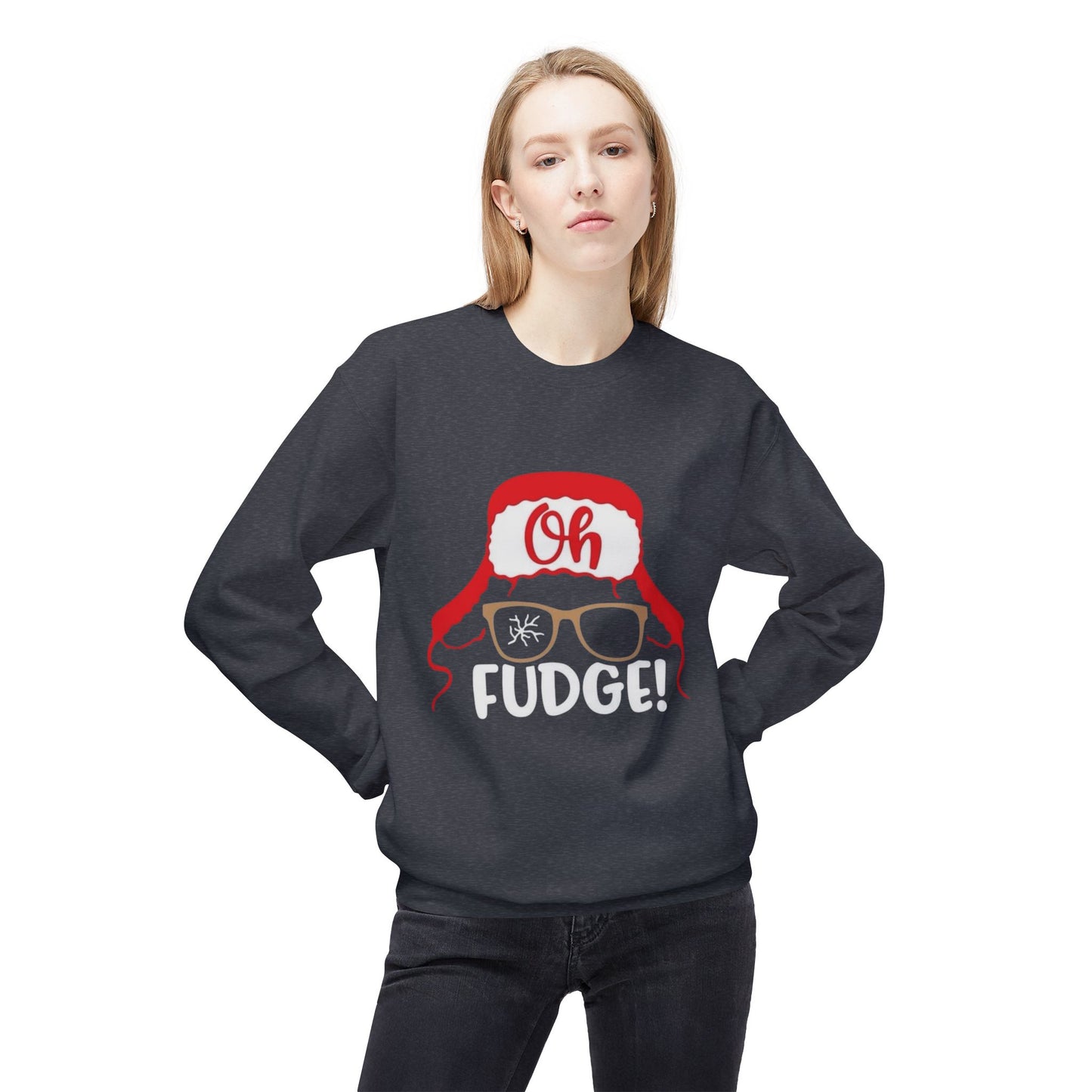 Funny Christmas Oh Fudge Sweater NEW Unisex Fleece Crewneck Sweatshirt