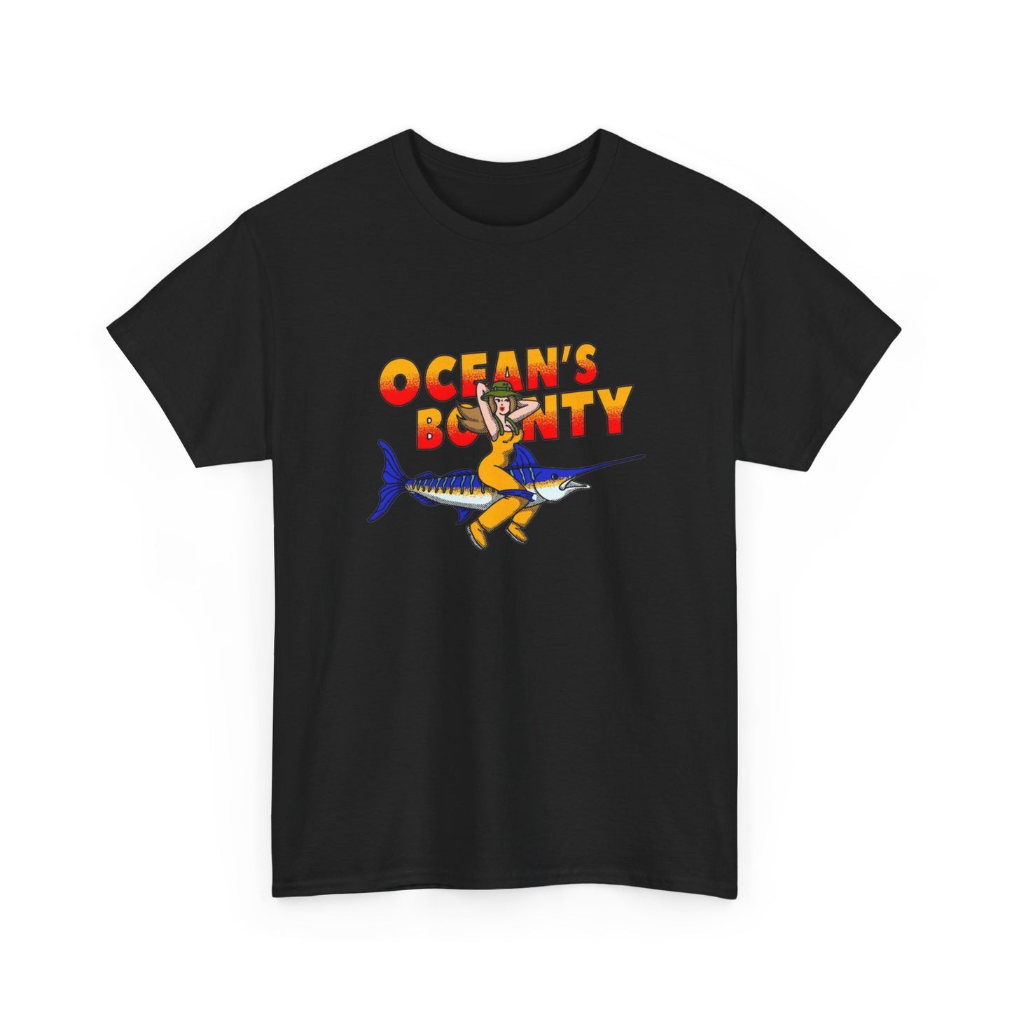 Oceans Bounty Fishing Graphic T Shirt NEW ADULT TEE VINTAGE