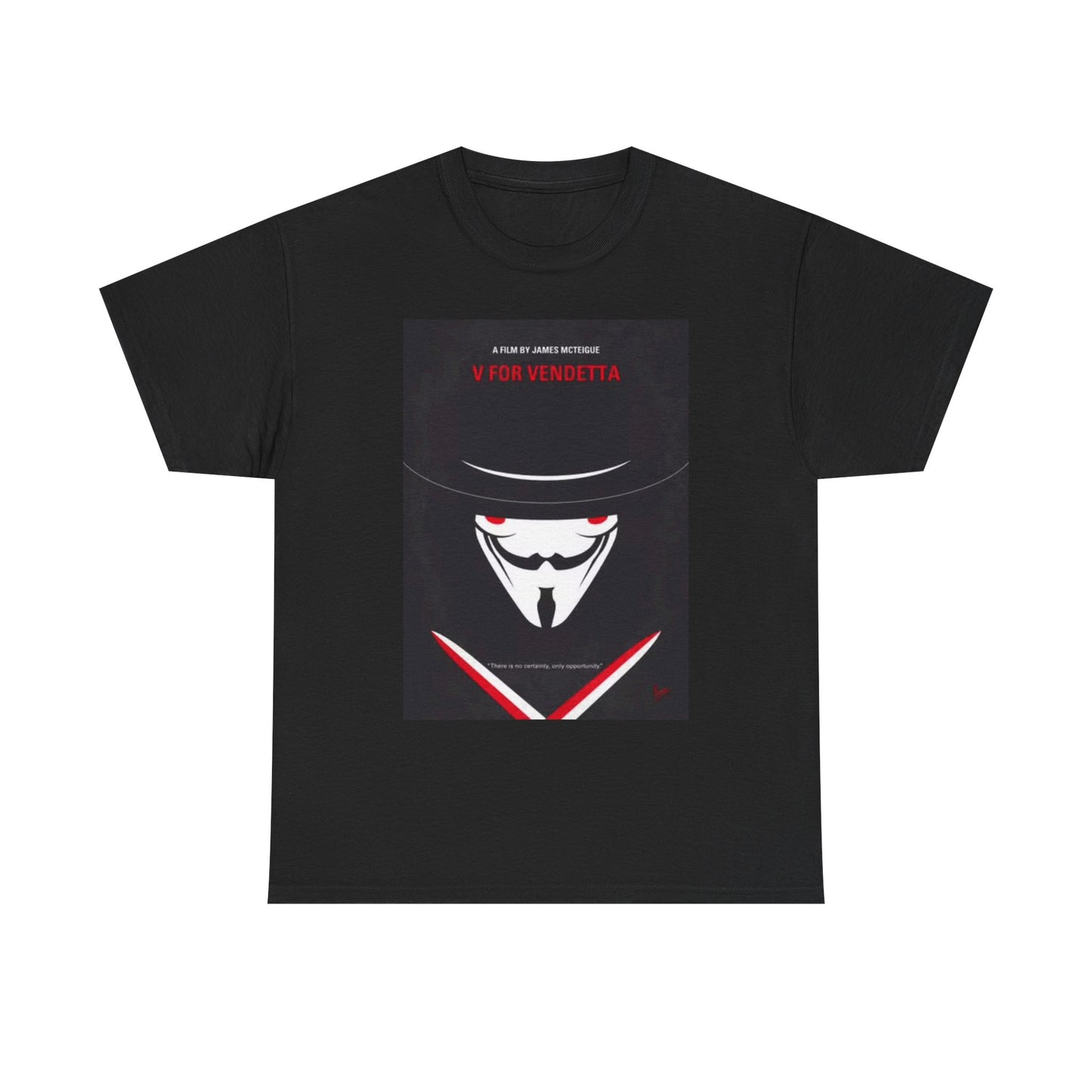 V For Vendetta T Shirt BRAND NEW Apparel Unisex Heavy Cotton Tee
