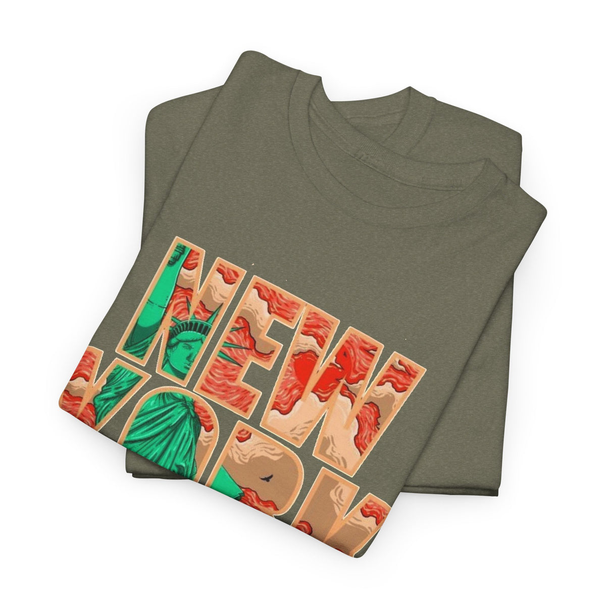 New York City Art Graphic T Shirt Men's Retro Heavy Cotton Tee