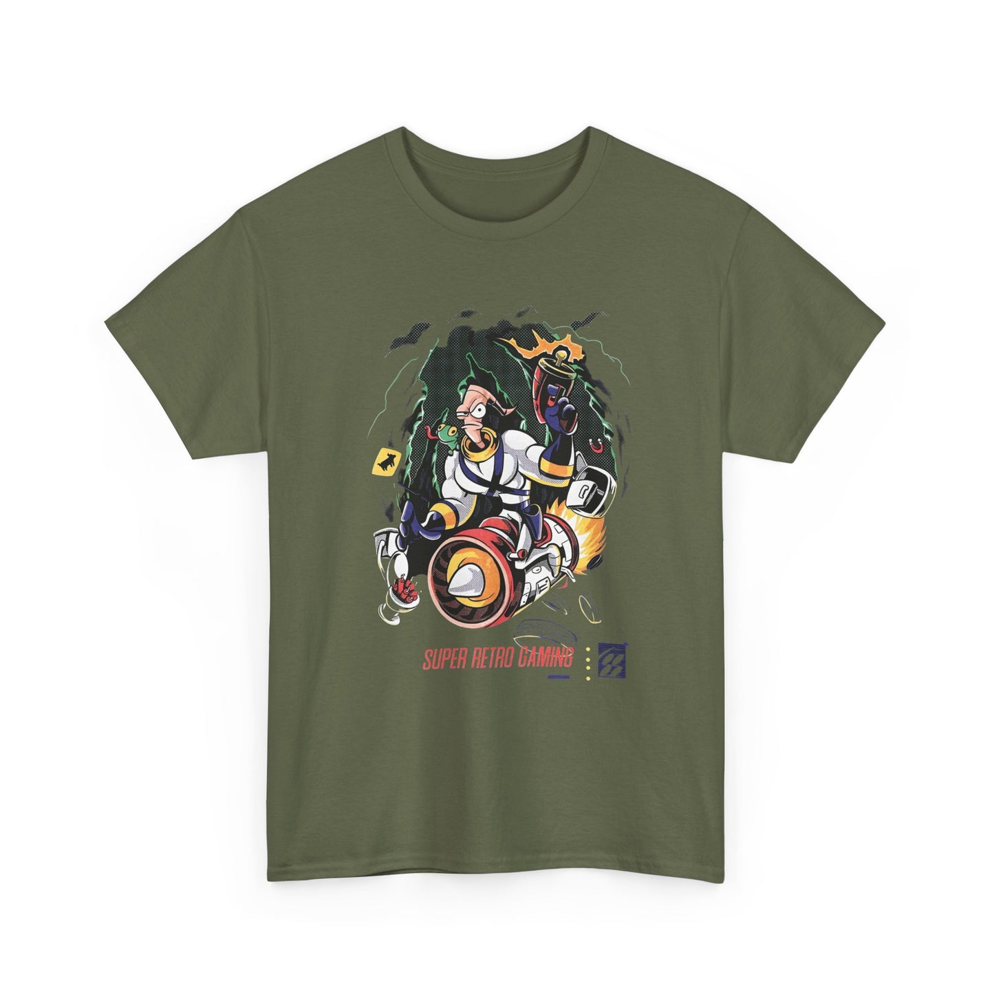 Earth Worm Jim Vintage Gaming Retro Graphic T Shirt NEW Unisex Heavy Cotton Tee