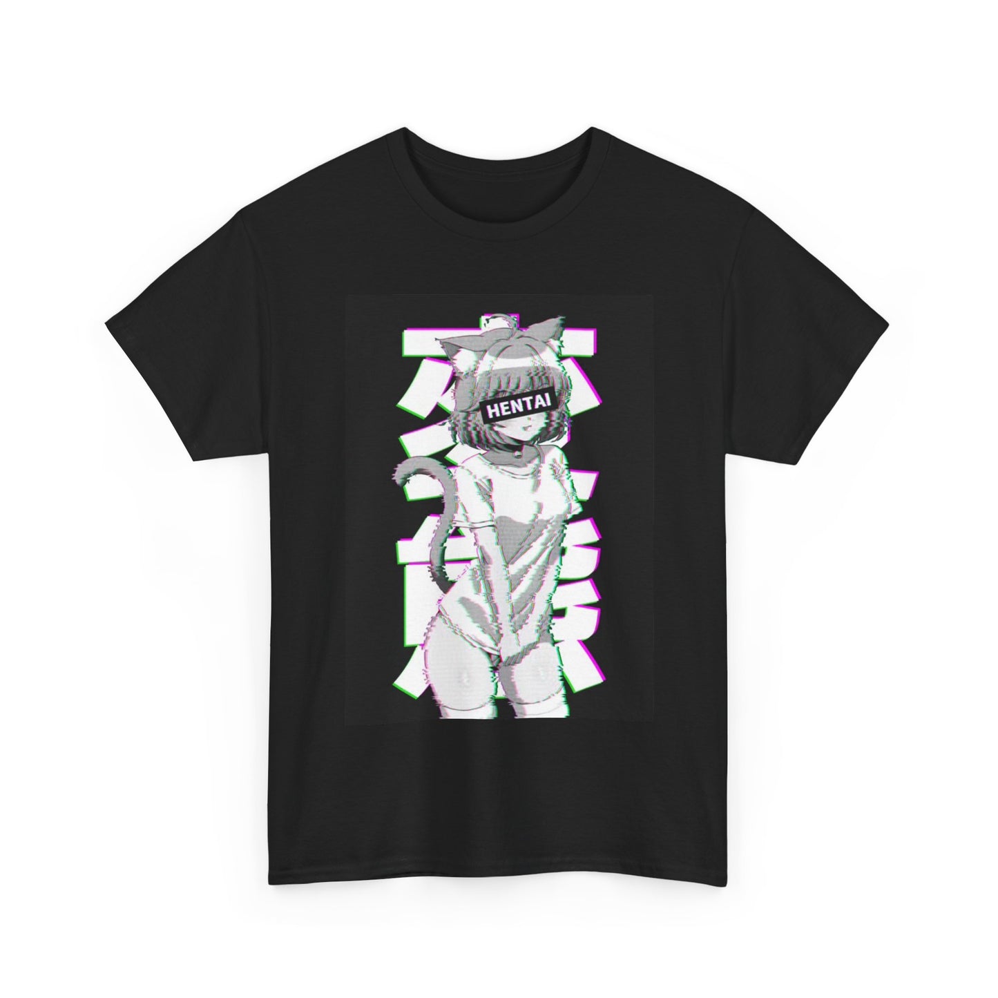 Waifu Anime T-shirt Girl Graphic Cartoon Retro Gaming Unisex Heavy Tee Gamer v