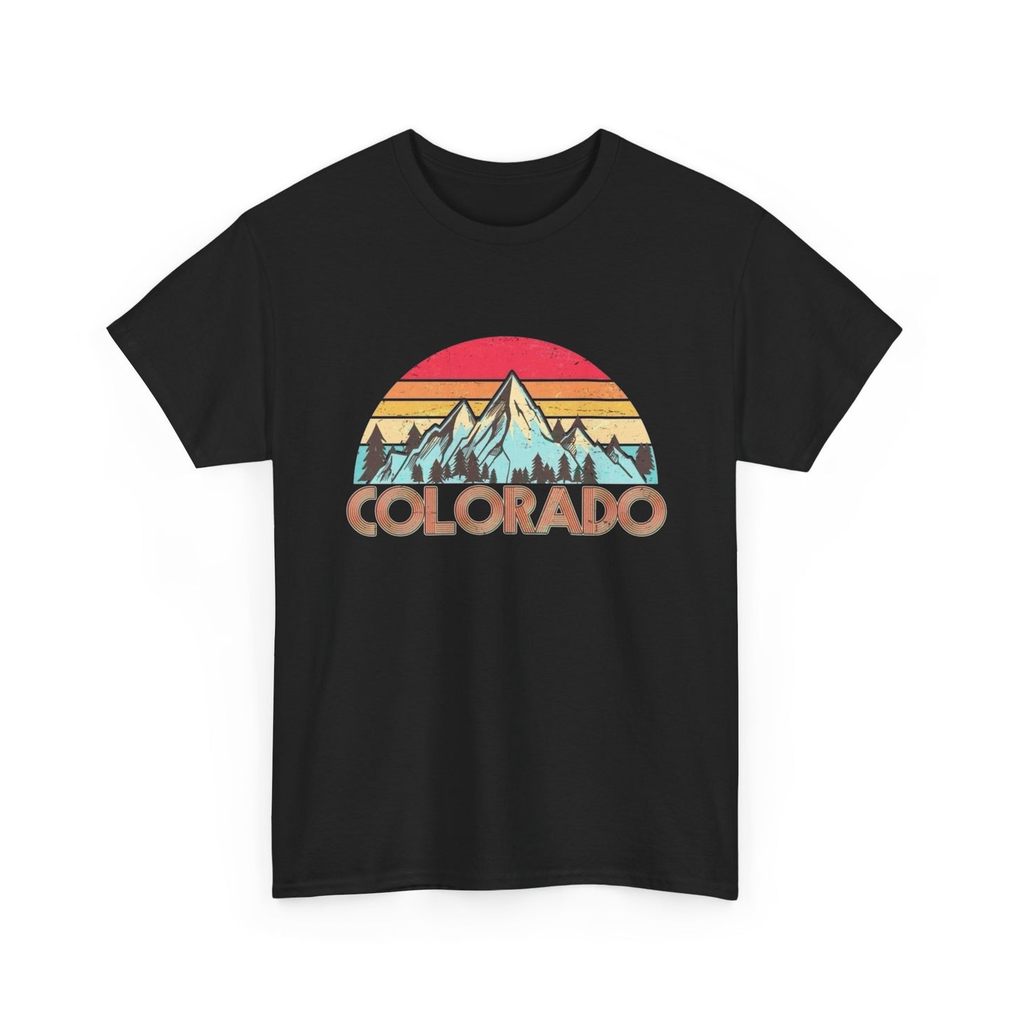 Colorado Retro Mountains Graphic T Shirt NEW Adult Tee