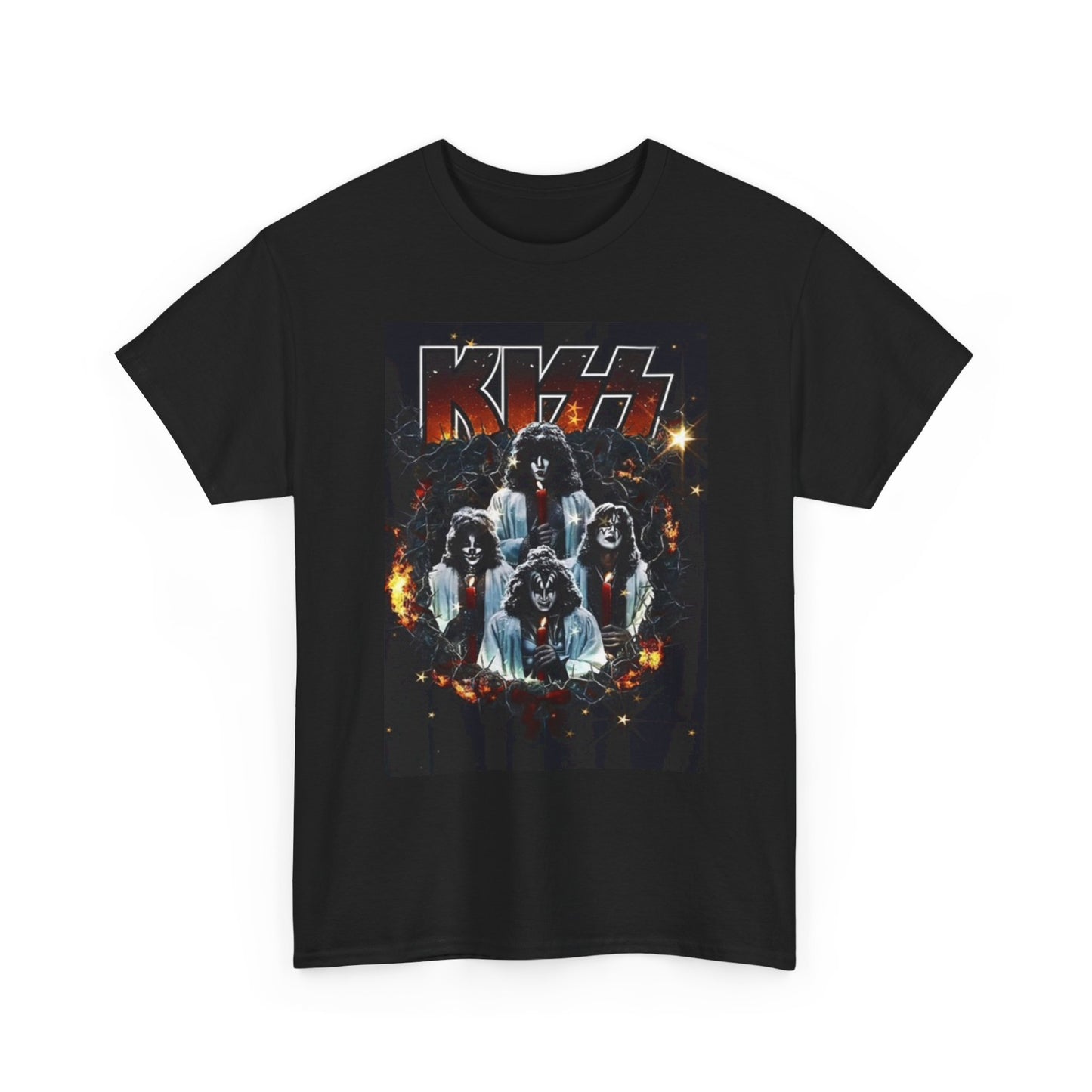 Kiss Vintage Rock Band Merch Graphic T Shirt Retro Unisex Heavy Cotton Tee