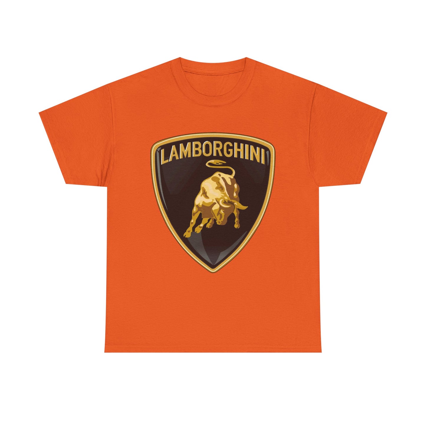Lamborghini Graphic T Shirt Vintage Logo Retro Unisex Heavy Cotton Tee