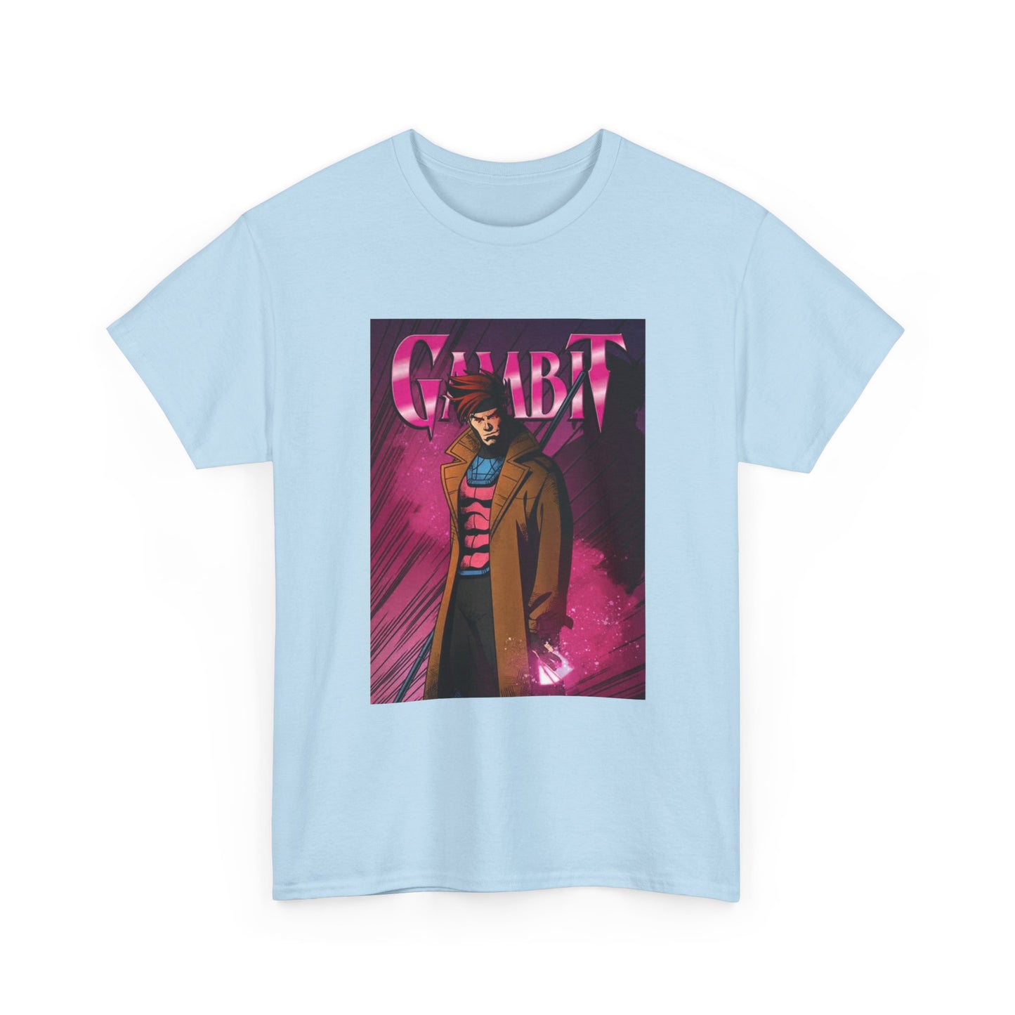 Gambit Tshirt Vintage Anime Cartoon Graphic Neon Unisex Heavy Cotton Tee