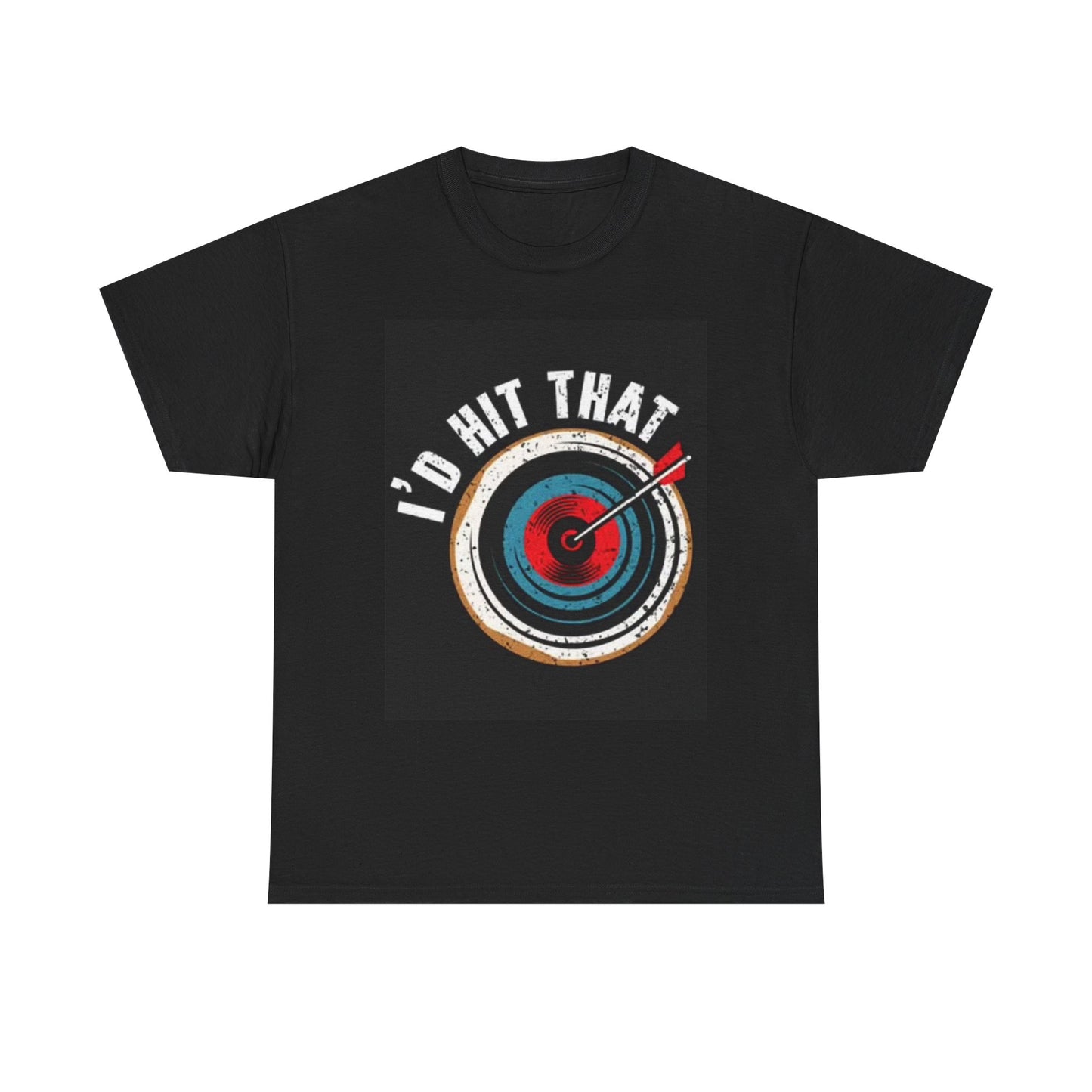 Id Hit That Graphic T Shirt Funny Archery Outdoors Hunting Unisex Heavy Cotton