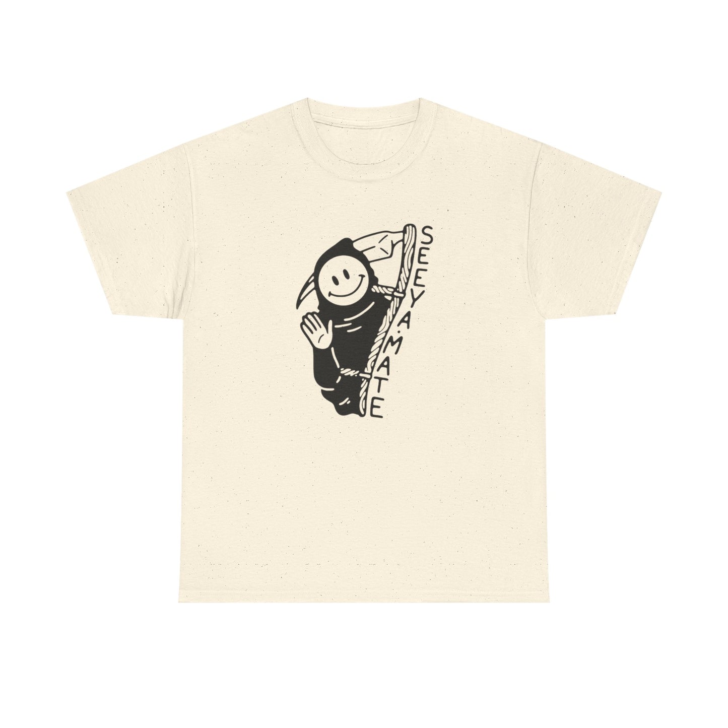See Ya Mate Grim Reaper Funny Graphic T Shirt Unisex Heavy Cotton Tee Gift New