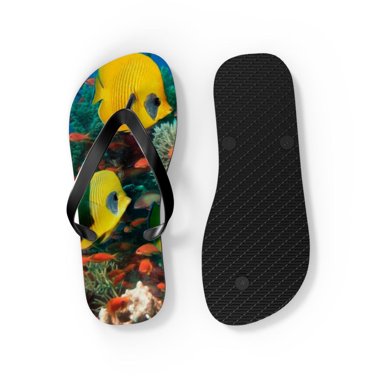 Tropical Fish Summer Sandals, Beach Shoes, Vacation Flip Flops, Pool Slides